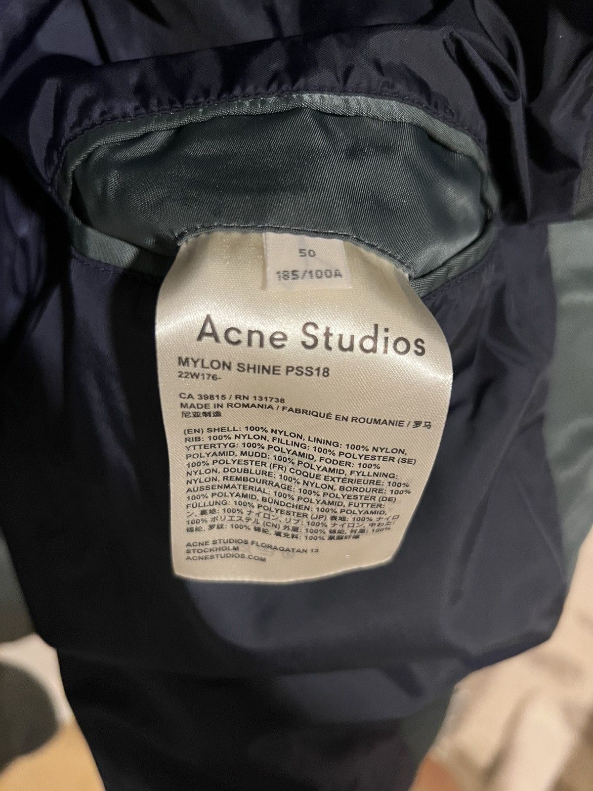 Acne Studios Blue Green Acne Bomber Celo Size US L / EU 52-54 / 3 - 4 Thumbnail