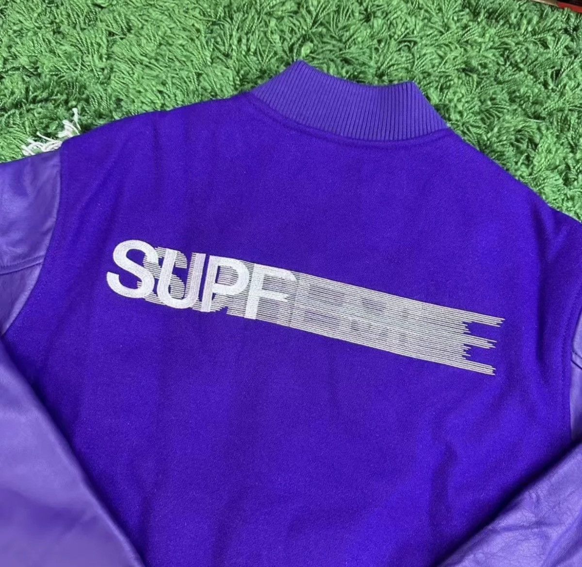 Supreme Supreme purple motion logo varsity Jacket Size US M / EU 48-50 / 2 - 4 Thumbnail