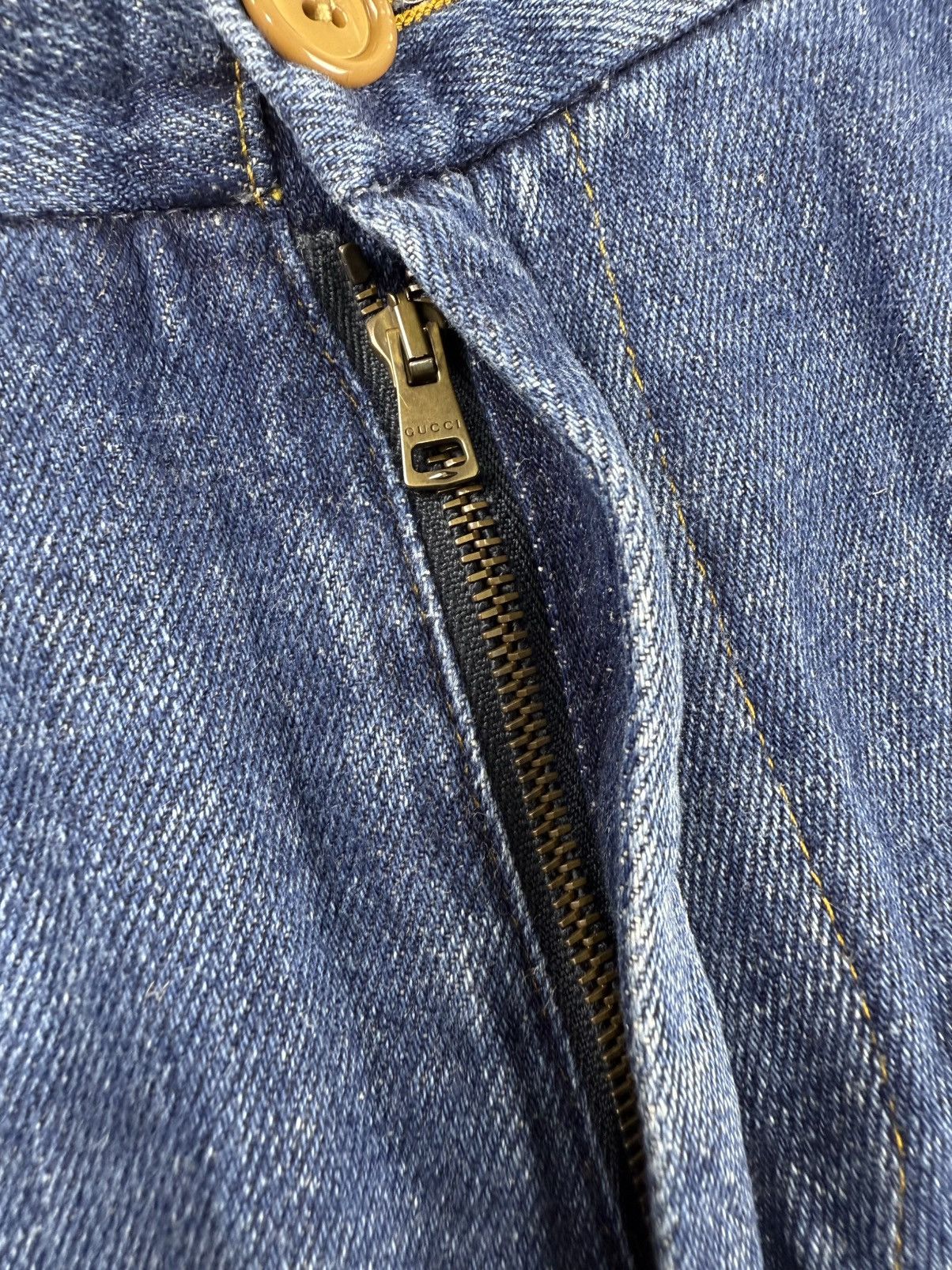 Gucci Gucci Embroidered Logo Denim Pants Size US 34 / EU 50 - 5 Thumbnail