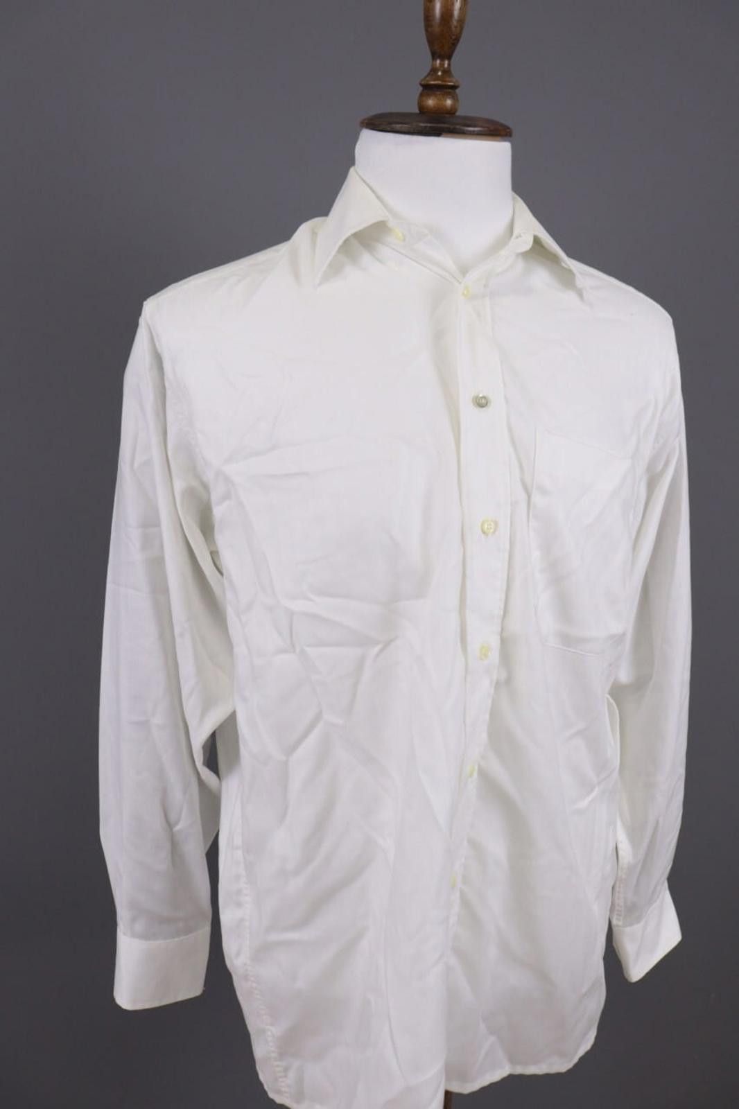 Christian Dior Monsieur Christian Dior White Pur Cotton Shirt Size 40 / 15 3/4 Size US M / EU 48-50 / 2 - 6 Thumbnail