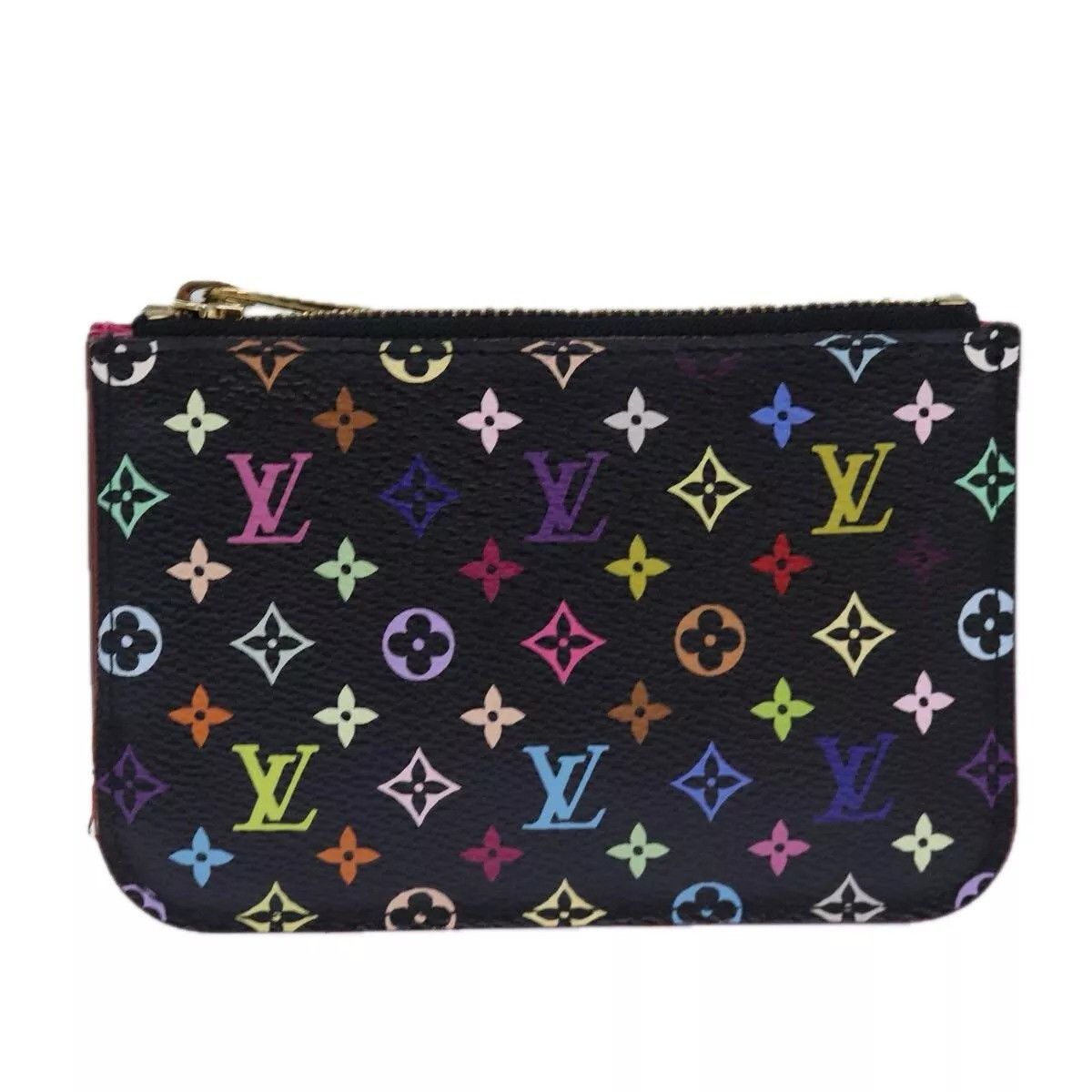 Louis Vuitton LOUIS VUITTON Multicolor Pochette ClesNM Coin Purse Black Size ONE SIZE - 8 Thumbnail
