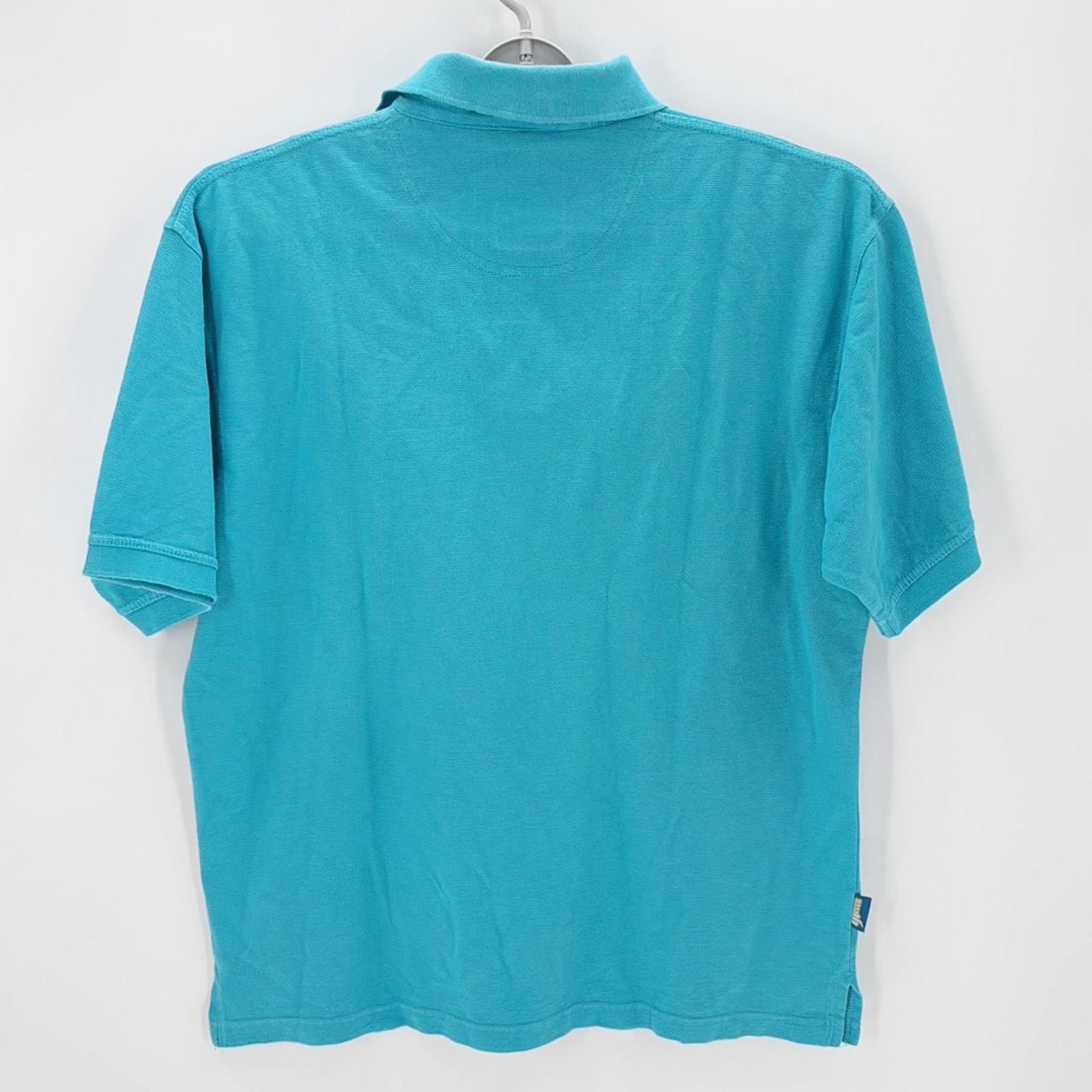 Mecca Mecca Men's Short Sleeve Polo Shirt Vintage teal 90s sz L Size US L / EU 52-54 / 3 - 2 Thumbnail