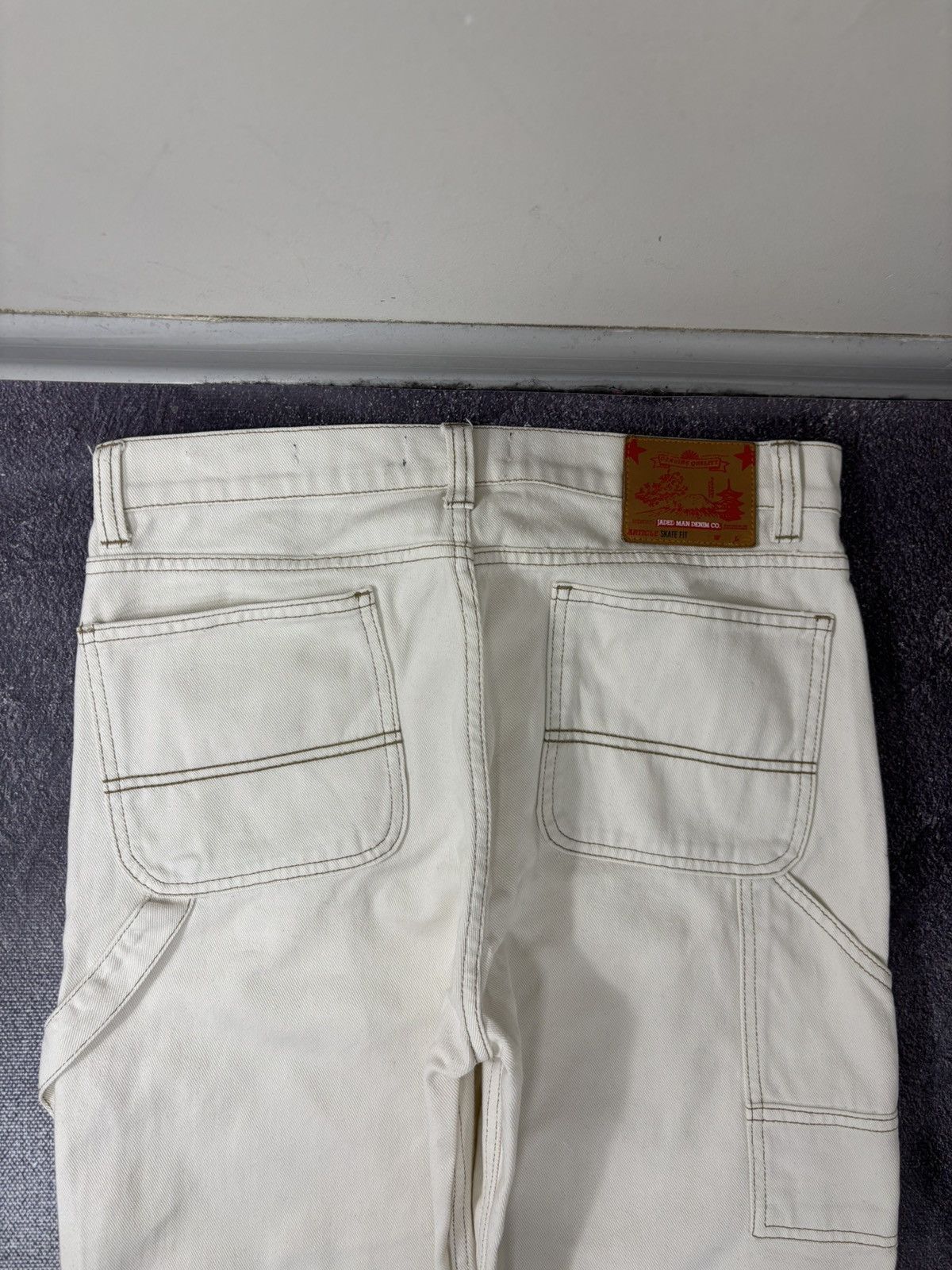 Jaded London Jaded London Double Knee Y2K Off White Skate Fit Baggy Jeans Size US 32 / EU 48 - 16 Thumbnail