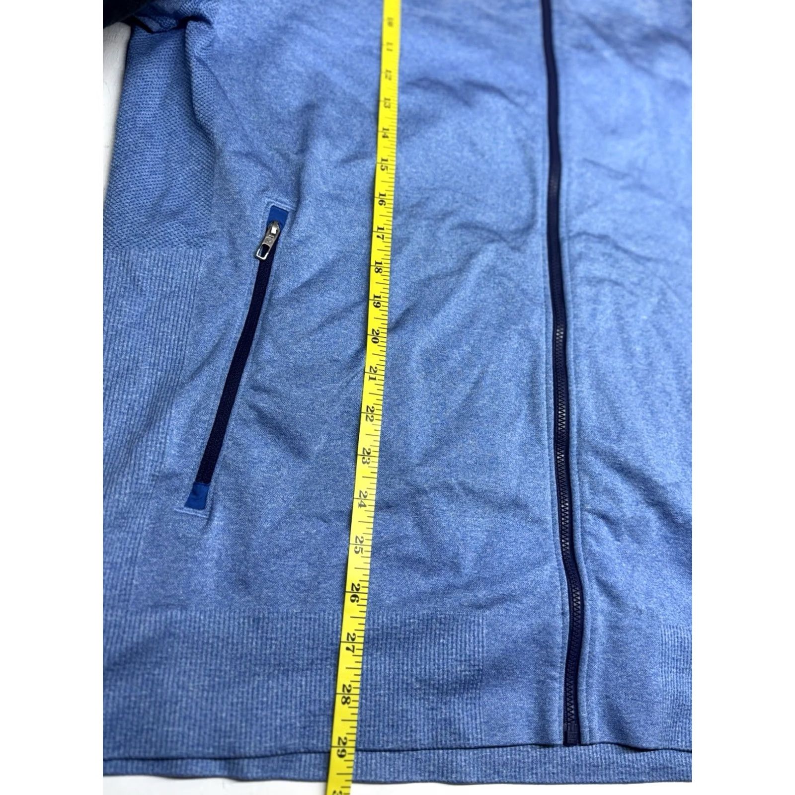 Lululemon Lululemon Pulse Jacket Mens Large Blue Heathered Full Zip Gym Run Train Size US L / EU 52-54 / 3 - 3 Thumbnail