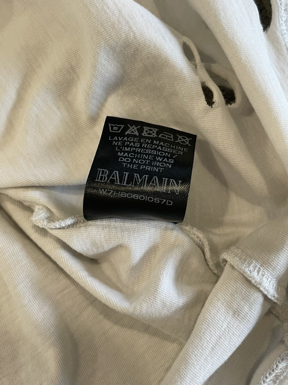 Balmain RARE: F/W 2017 Balmain Distressed Tiger Tee Sz S Size US L / EU 52-54 / 3 - 6 Thumbnail