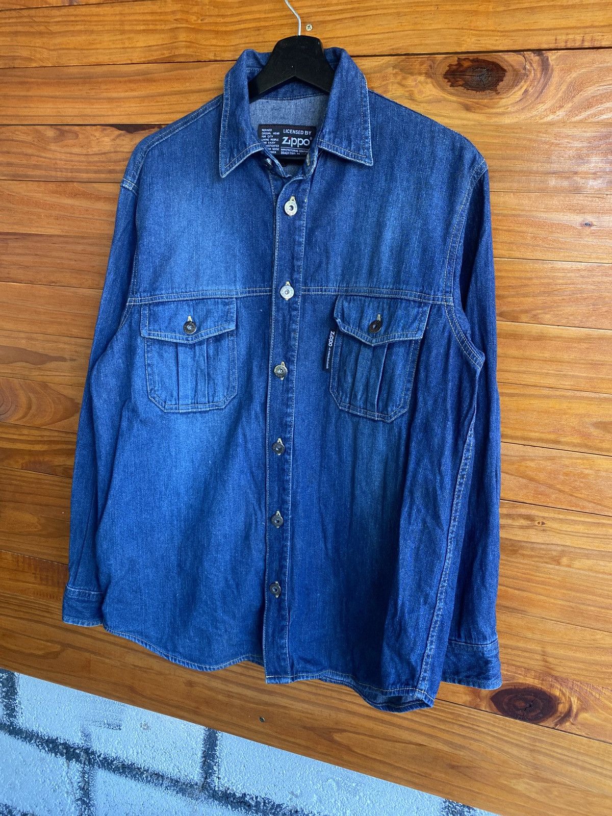 Zippo Vintage Zippo Denim Shirt | Medium Blue | Double Pocket Size US M / EU 48-50 / 2 - 4 Thumbnail