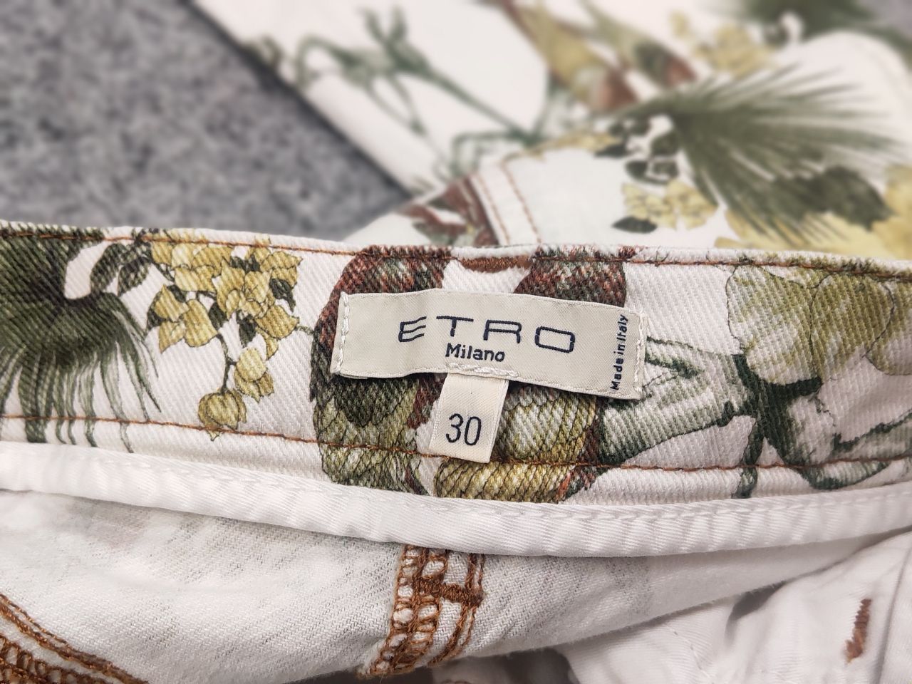 Etro Etro Milano Design Art Pattern bird Floral Slim Denim Jeans Size 30" / US 8 / IT 44 - 17 Thumbnail