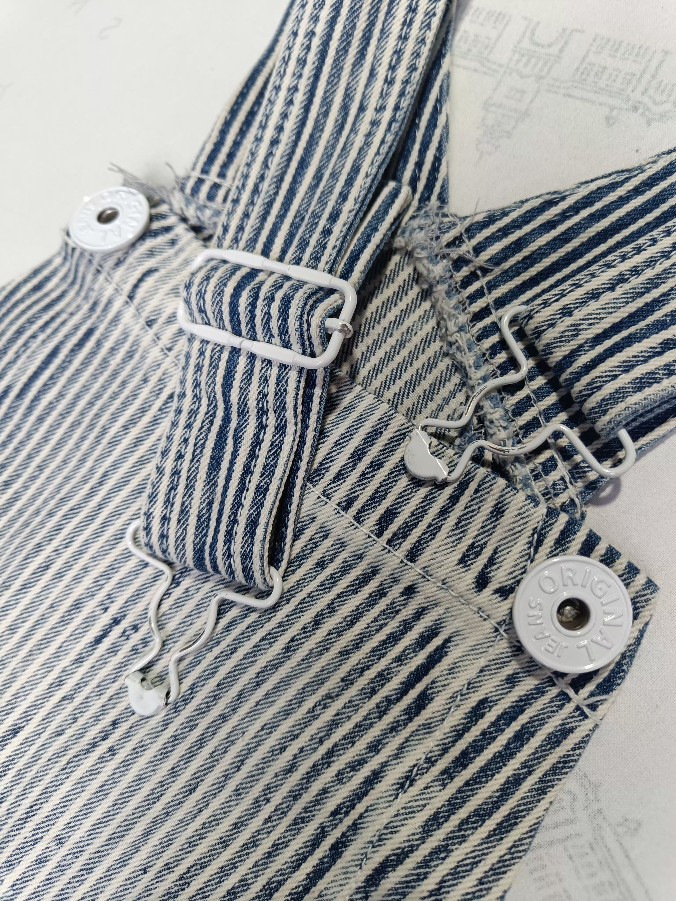 Japanese Brand Vintage Hickory Stripe Overall Cartoon Character Baikinman Size 26" / US 2 / IT 38 - 8 Thumbnail