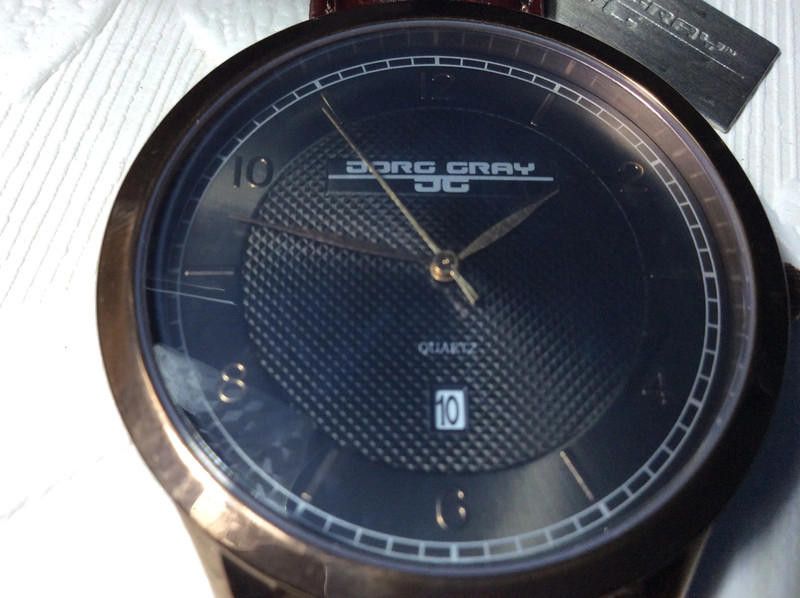 Designer Jorge Gray men's brown leather strap watch Size ONE SIZE - 11 Thumbnail