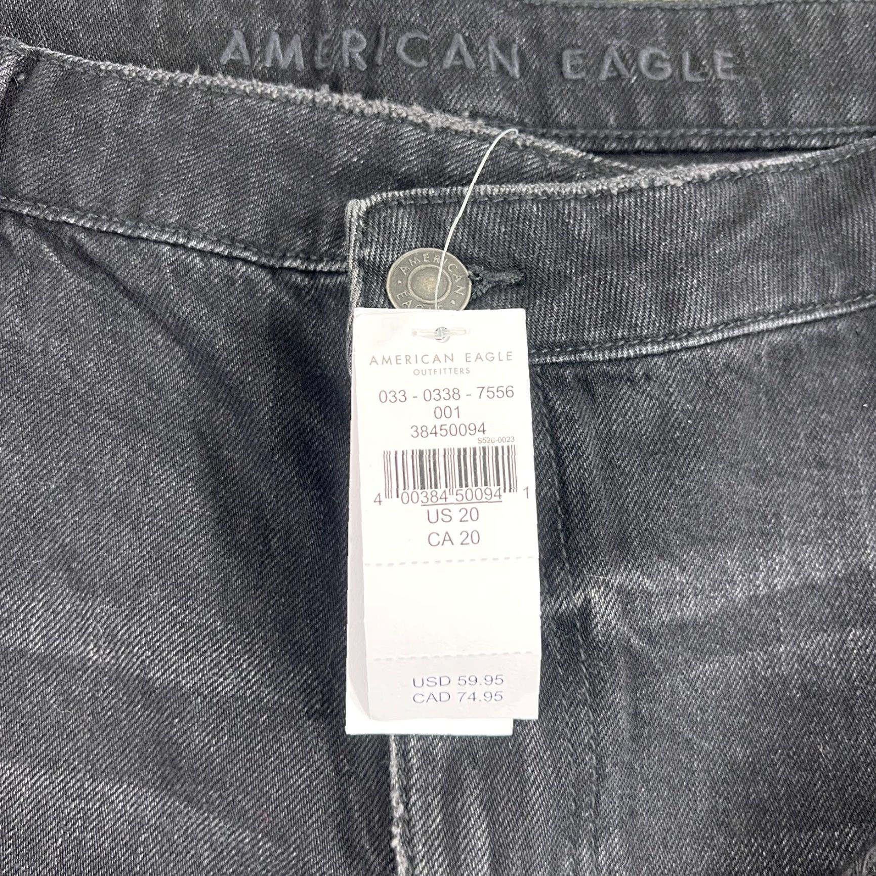 American Eagle Outfitters American Eagle Shorts Adult 20 Black Wash NWT High Rise Womens Size 42" / US 20 - 2 Thumbnail