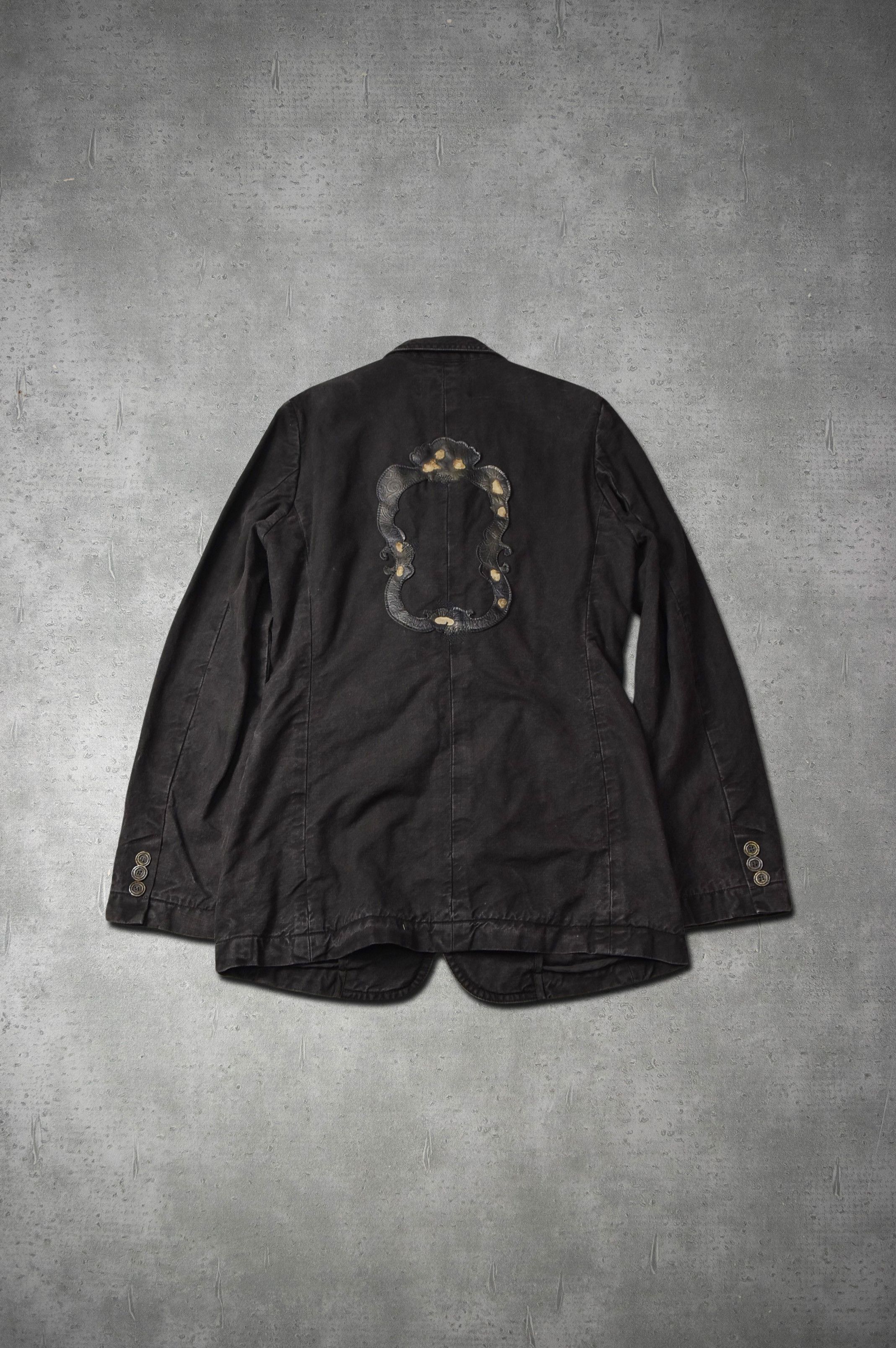 image of Share Spirit Homme Share Spirit Denim Tailored Jacket 15-2-18 366 in Black, Men's (Size Medium)