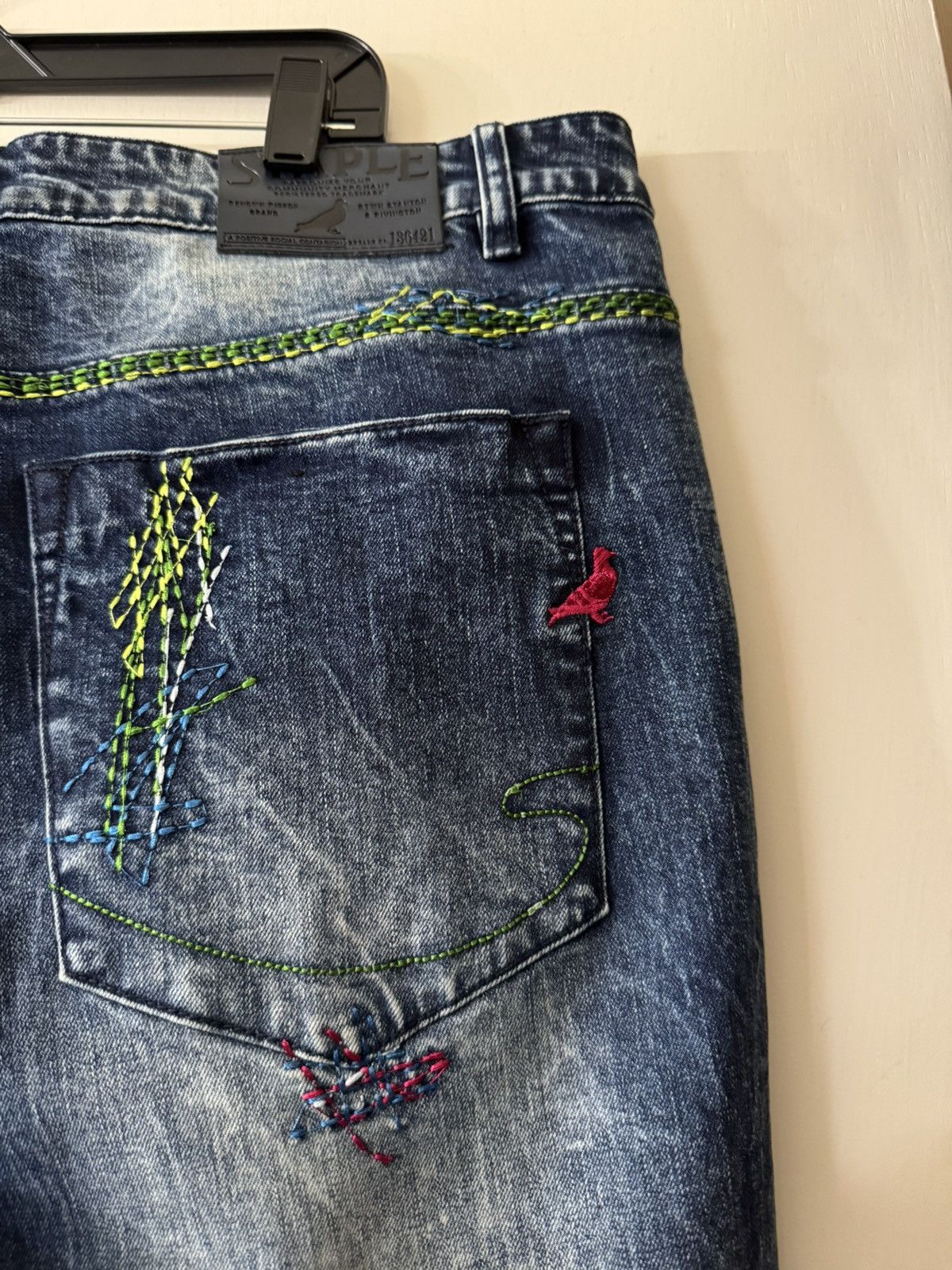 Staple Staple Blue embroidered slim fit jeans Size US 38 / EU 54 - 9 Thumbnail