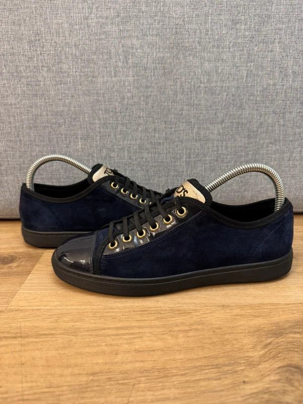 Tod's Tod's Italy Suede Navy Low Top Sneakers size 37,5 Size US 7.5 / IT 37.5 - 2 Thumbnail