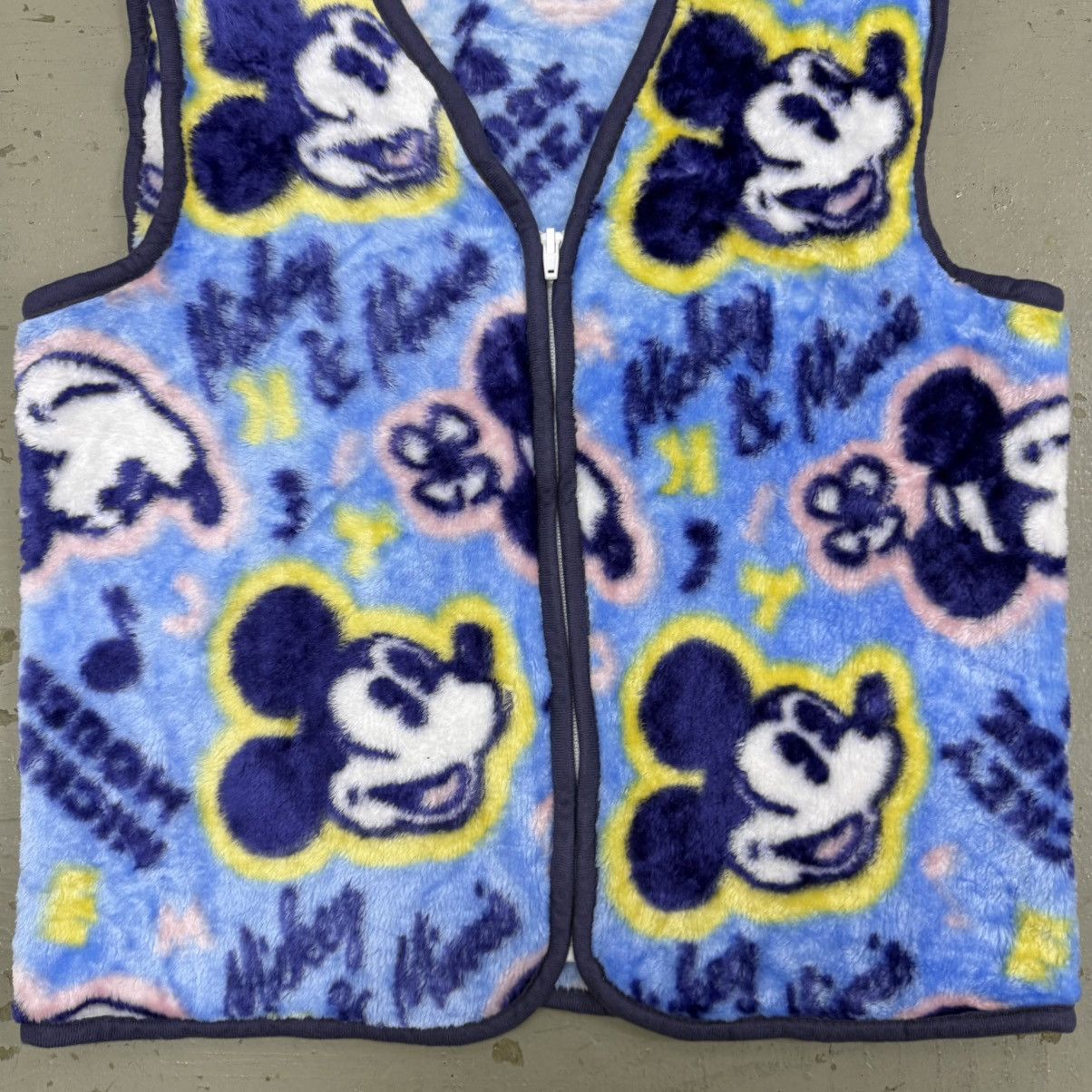 Anime Vintage Mickey Minnie Fleece Winter Vest Size US M / EU 48-50 / 2 - 2 Thumbnail