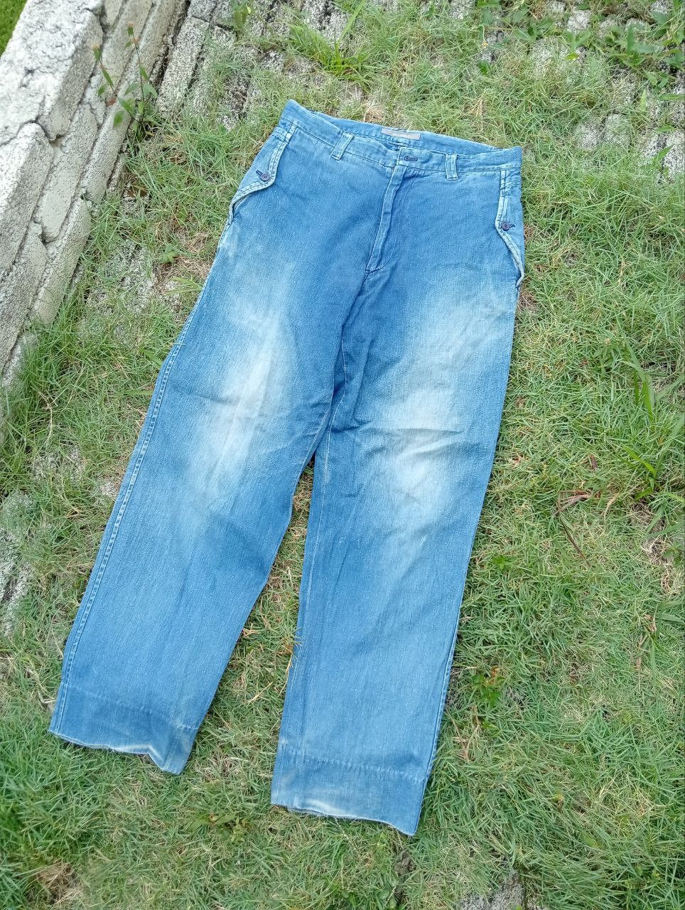 Issey Miyake VINTAGE ISSEY MIYAKE MEN PANTS - SIZE L BLUE Size US 31 - 2 Thumbnail