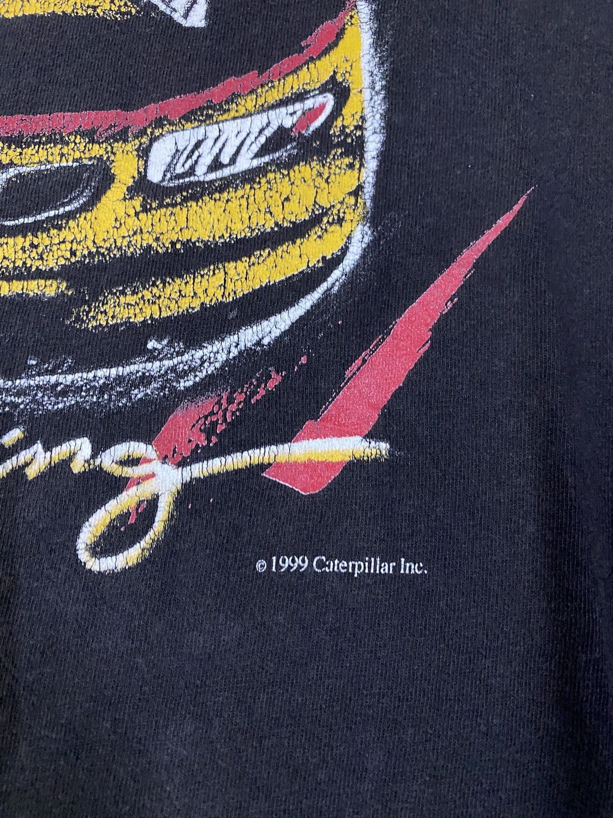 NASCAR Vintage 90s Caterpillar Racing Nascar T Shirt Size US XL / EU 56 / 4 - 11 Thumbnail