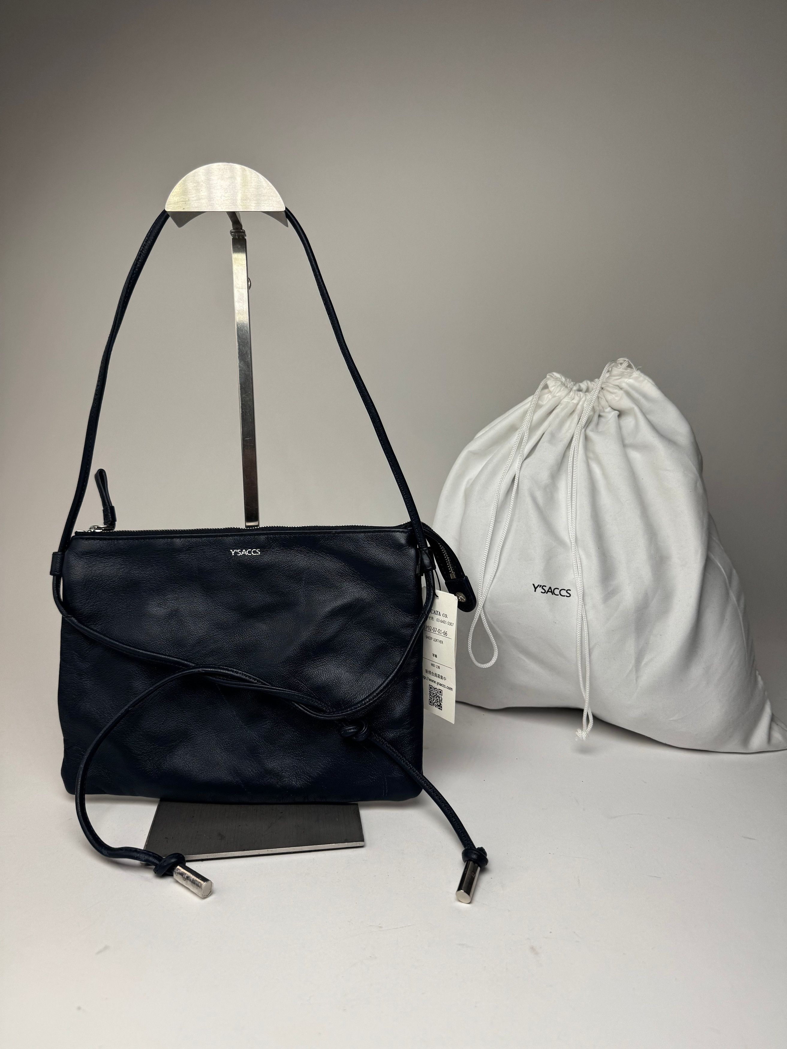 Yohji Yamamoto Vintage Leather Multiway Bag Navy Size ONE SIZE - 1 Thumbnail