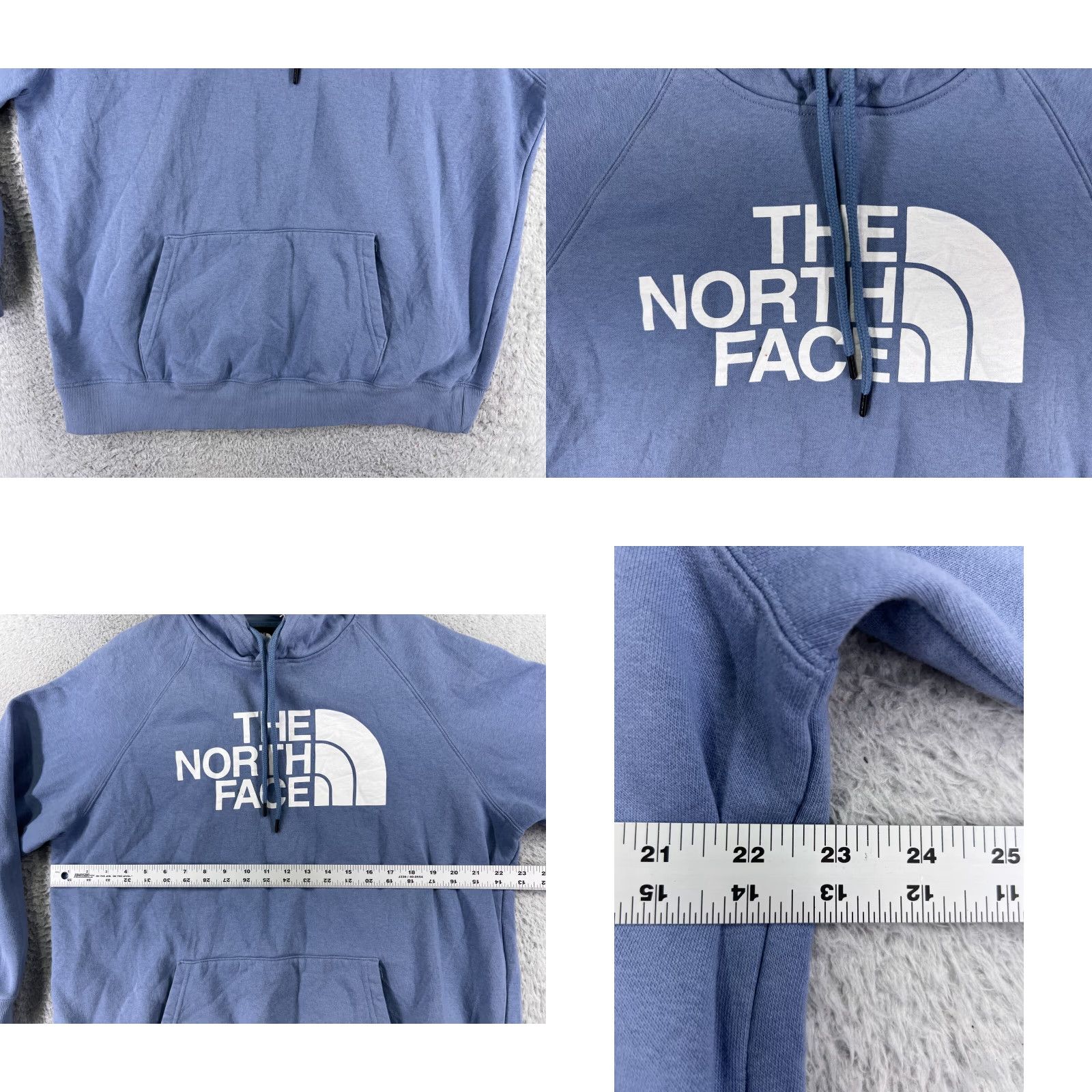 The North Face VINTAGE The North Face Hoodie Women L Purple Logo Pullover Hooded Crew Neck 38 in Chest Womens Logo 90s Size L / US 10 / IT 46 - 8 Thumbnail