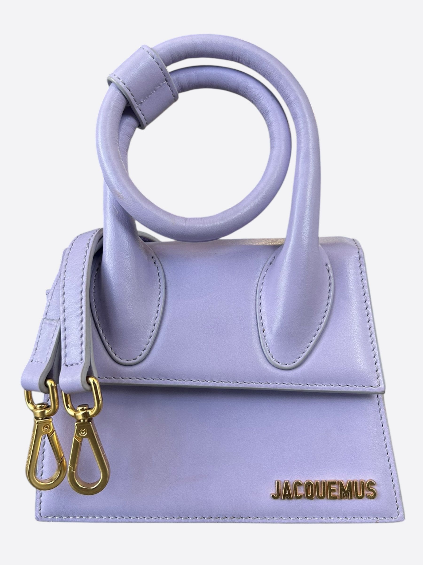 Jacquemus Jacquemus Purple Leather Le Chiquito Noeud Bag Size ONE SIZE - 1 Thumbnail