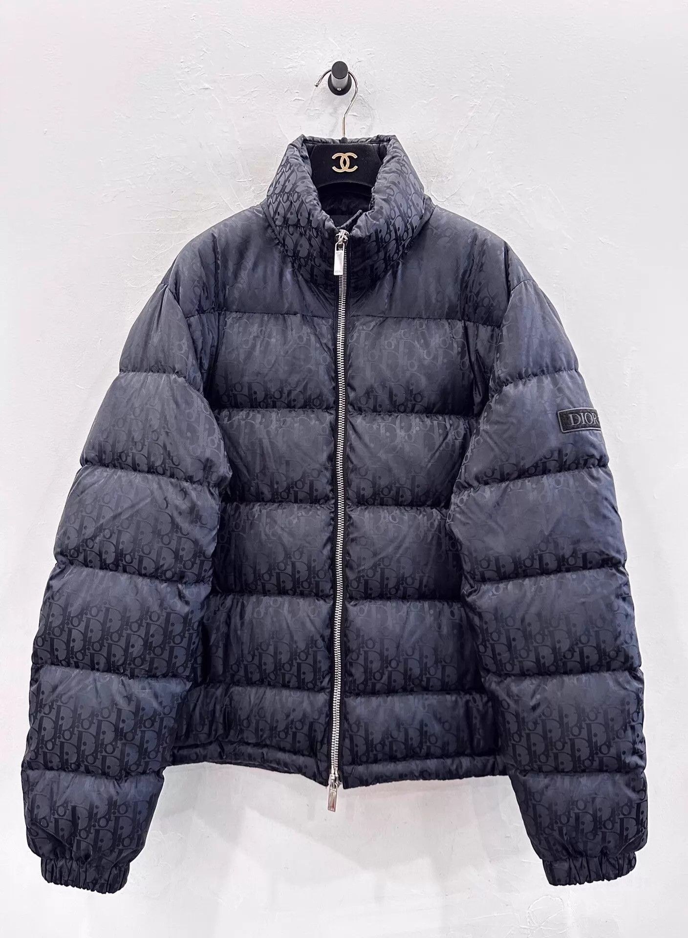 Dior Blue Quilted Puffer Jacket with Zip Closure - Size M Size US M / EU 48-50 / 2 - 1 Thumbnail
