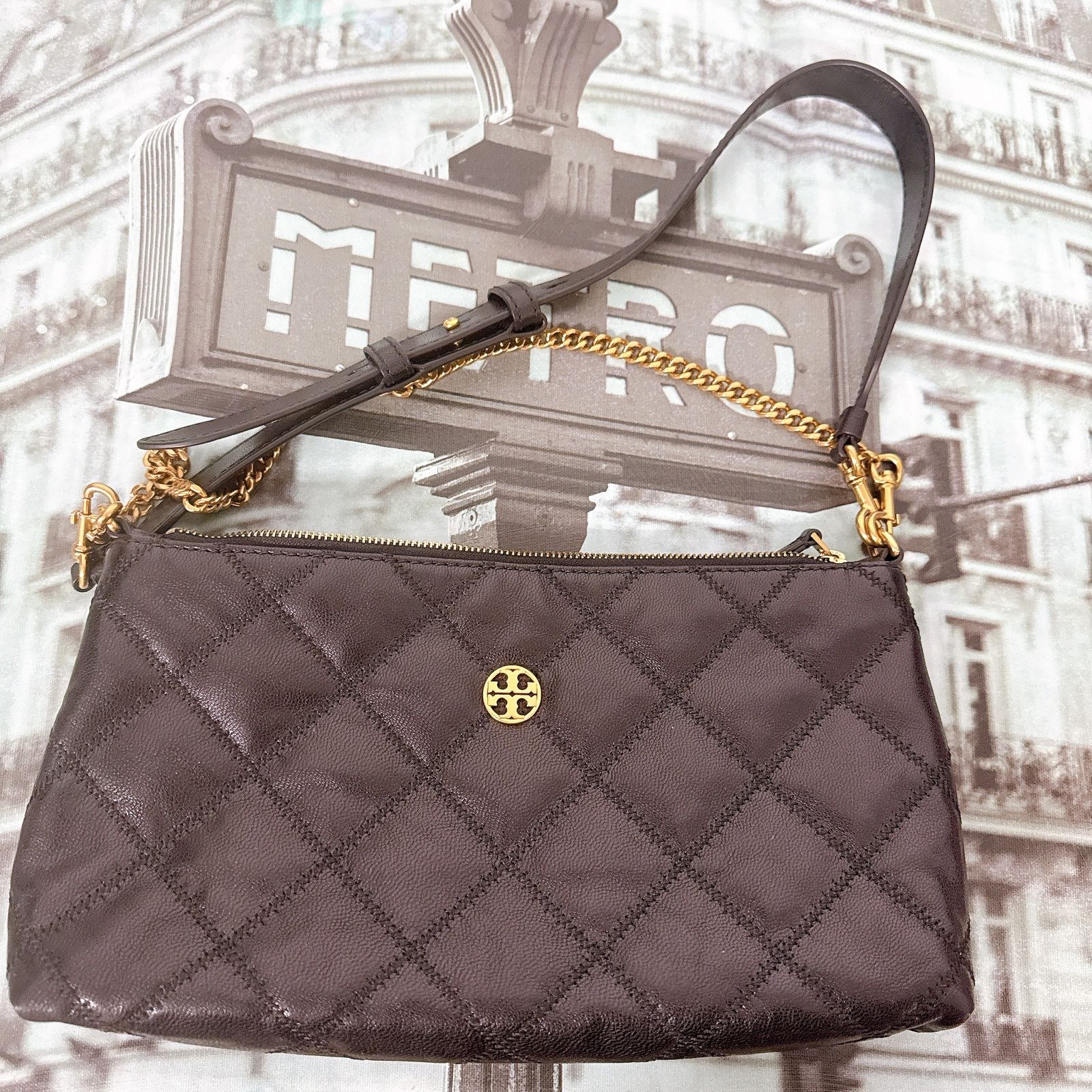 Tory Burch Tory Burch 160651 Willa Zip Shoulder Bag IN Black Size ONE SIZE - 6 Thumbnail
