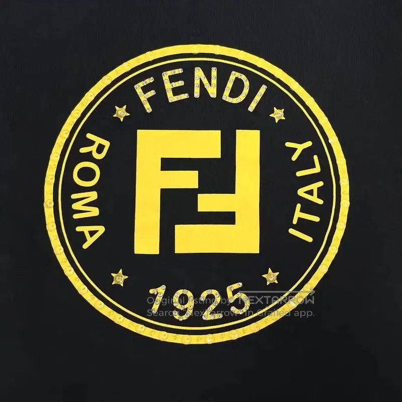 Fendi Fendi Men's Black Cotton-Blend Logo Sweatshirt . Size US XL / EU 56 / 4 - 3 Thumbnail