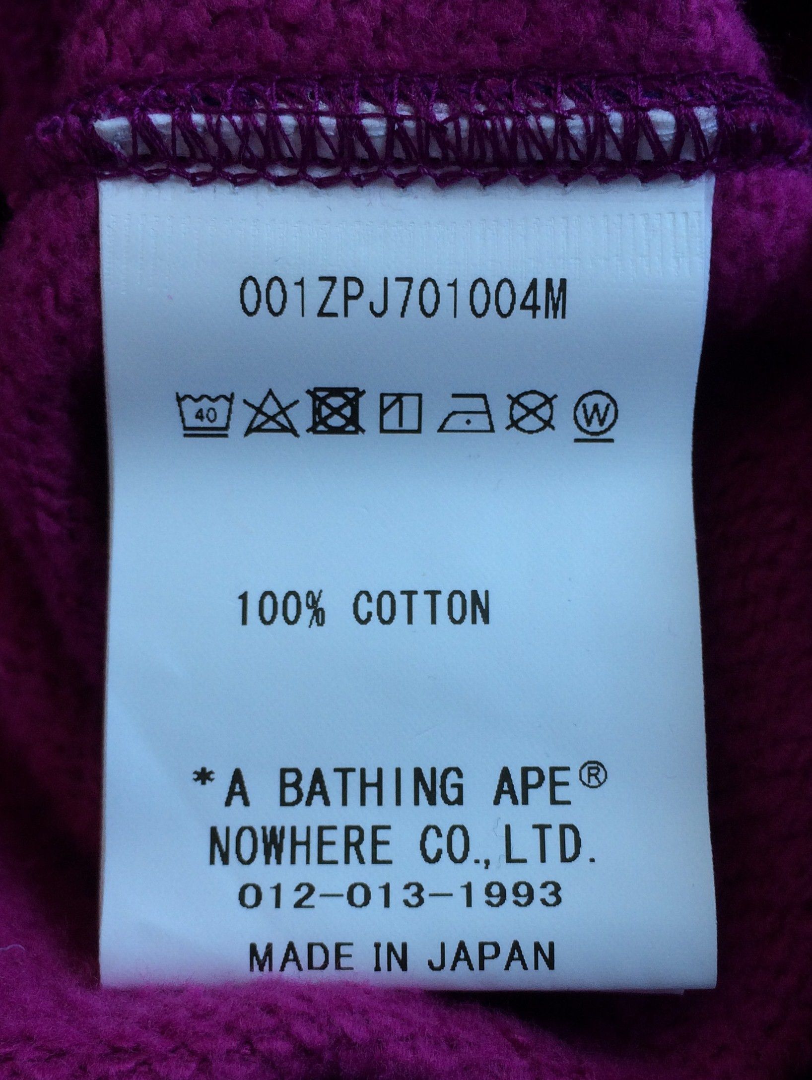 Bape OG Bathing Ape Purple Camo Full Zip Hoodie Size US L / EU 52-54 / 3 - 8 Thumbnail