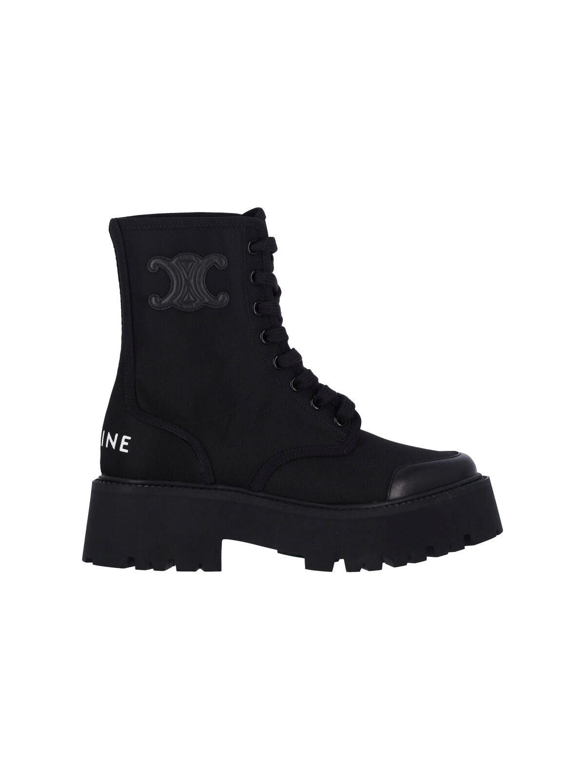 CELINE BULKY LACED UP BOOT IN NYLON SIZE 36.5