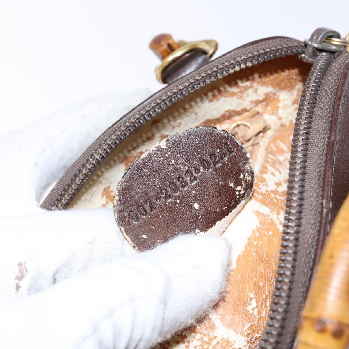 Gucci GUCCI Bamboo Shoulder Bag Leather Brown Gold 007 2032 007 Size ONE SIZE - 23 Thumbnail