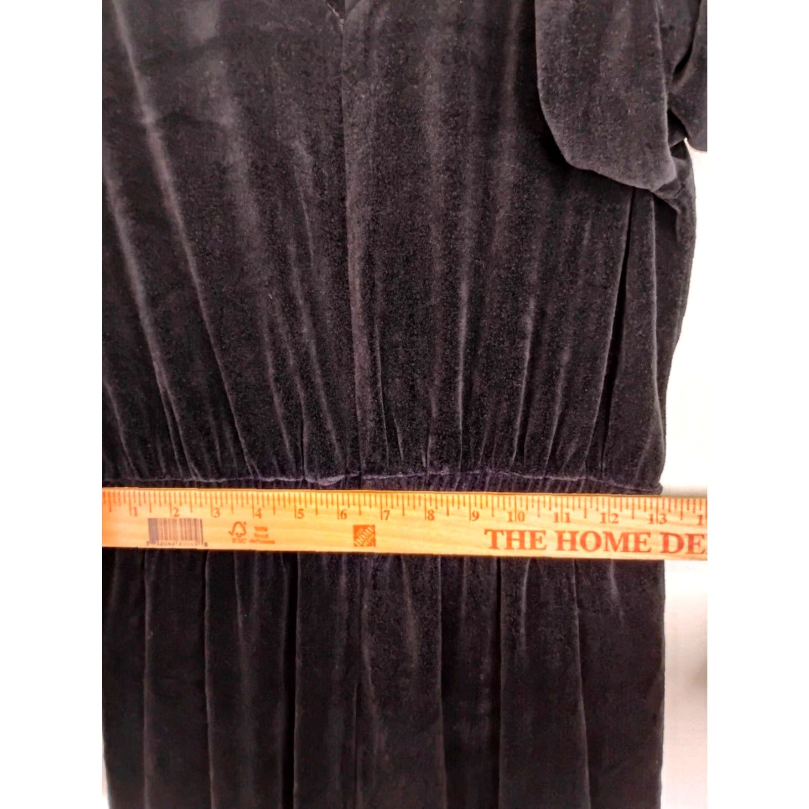 Lord & Taylor VINTAGE LORD & TAYLOR Jumpsuit One-Piece Velour Black Women Small Long Sleeve ZIP Front Size S / US 4 / IT 40 - 5 Thumbnail