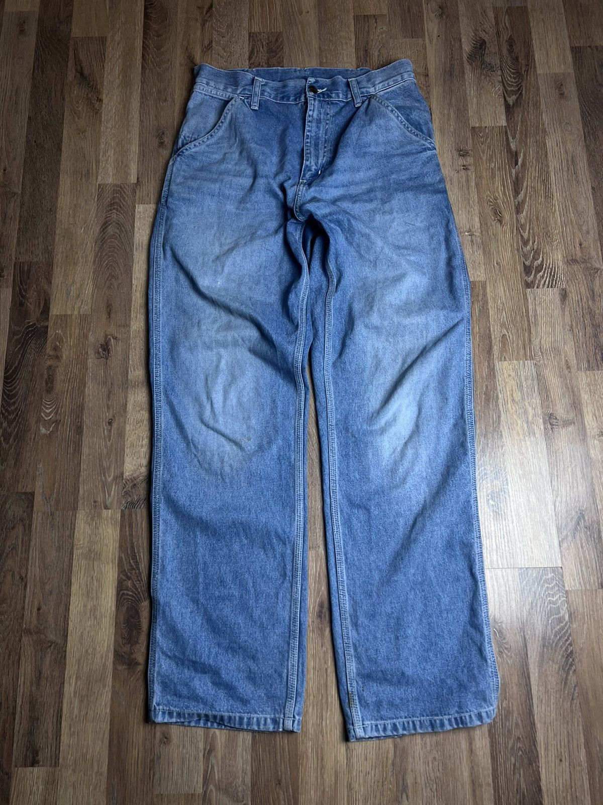 Carhartt × Vintage Crazy Vintage Baggy Y2K Carhartt Blue Jeans Size US 28 / EU 44 - 1 Thumbnail