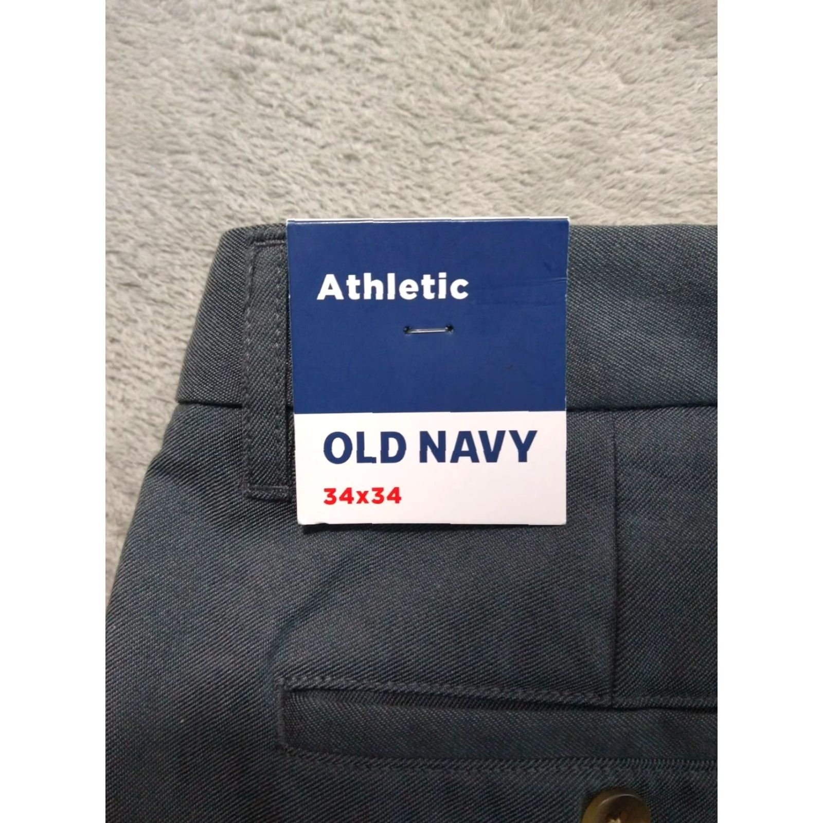Old Navy Old Navy Pants Mens 34x34 Gray Chino Athletic Fit Mid Rise Flat Front Flex Polyester Spandex Solid Size US 34 / EU 50 - 7 Thumbnail