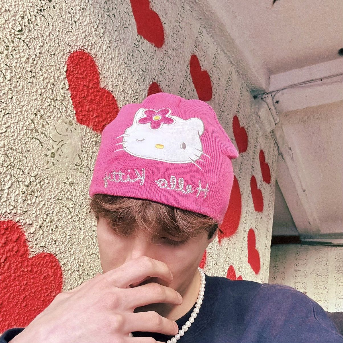 Hysteric Glamour CUTIE Hello Kitty Y2K Rhinestones Trapper Hat Cap Size ONE SIZE - 3 Thumbnail