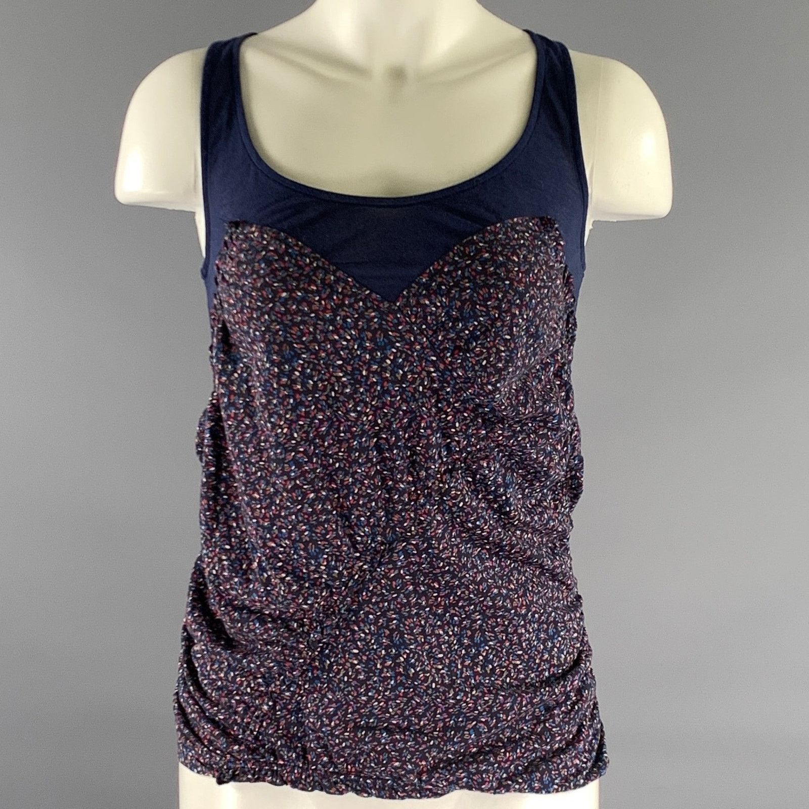 Marc by Marc Jacobs MARC by MARC JACOBS Size XS Navy Spotted Tank Casual Top Size XS / US 0-2 / IT 36-38 - 1 Thumbnail