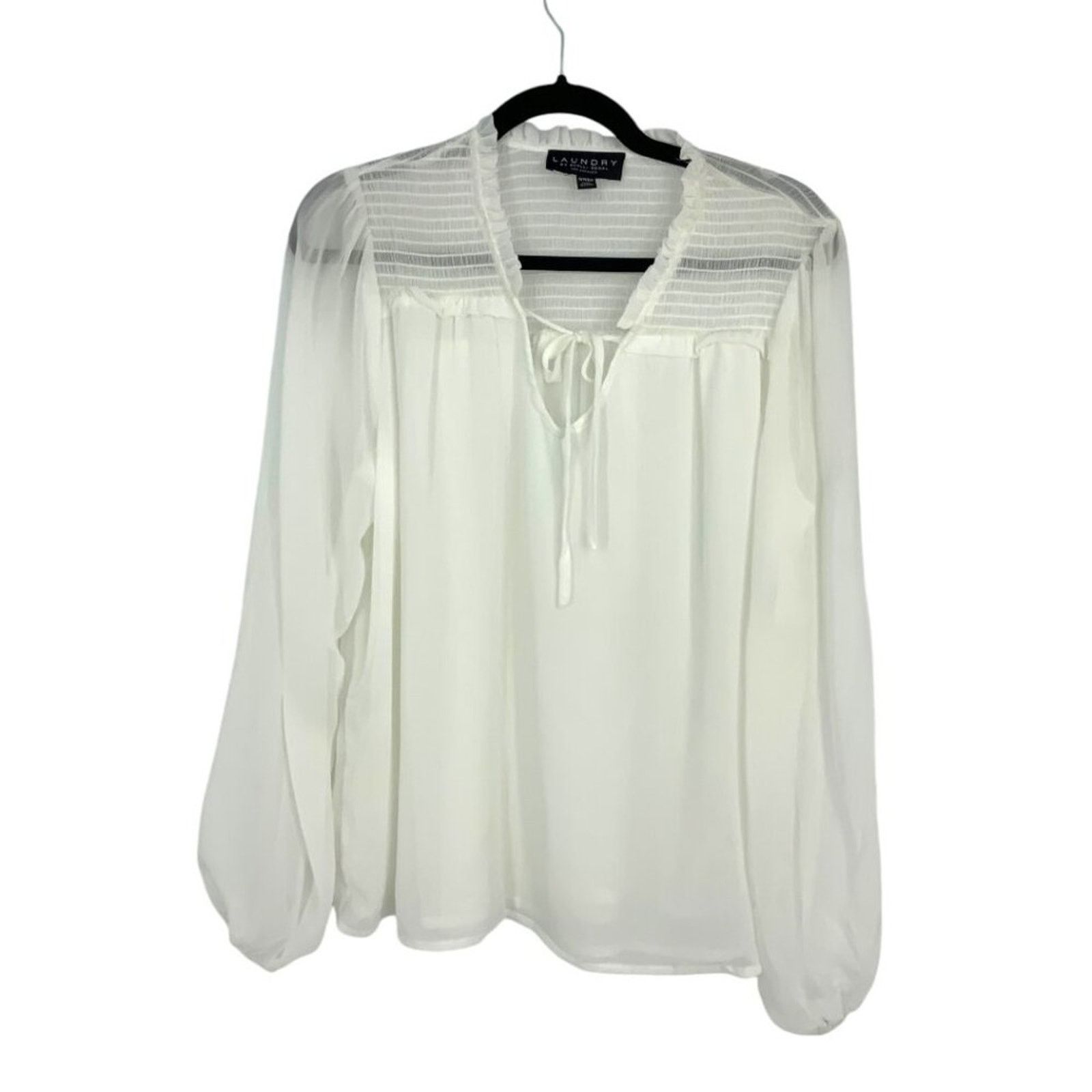 Laundry by Shelli Segal Laundry by Shelli Segal White Blouse Small NWOT $89 MSRP Size S / US 4 / IT 40 - 3 Thumbnail