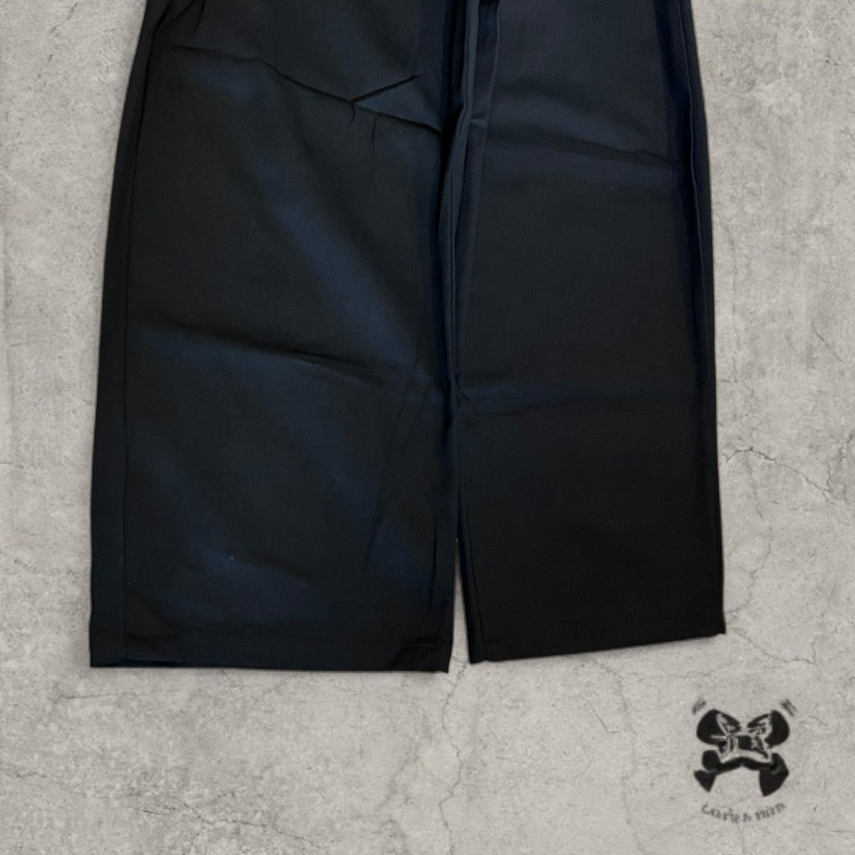Japanese Brand Wide leg Japanese style trousers in black. Size S/M Size US 32 / EU 48 - 3 Thumbnail