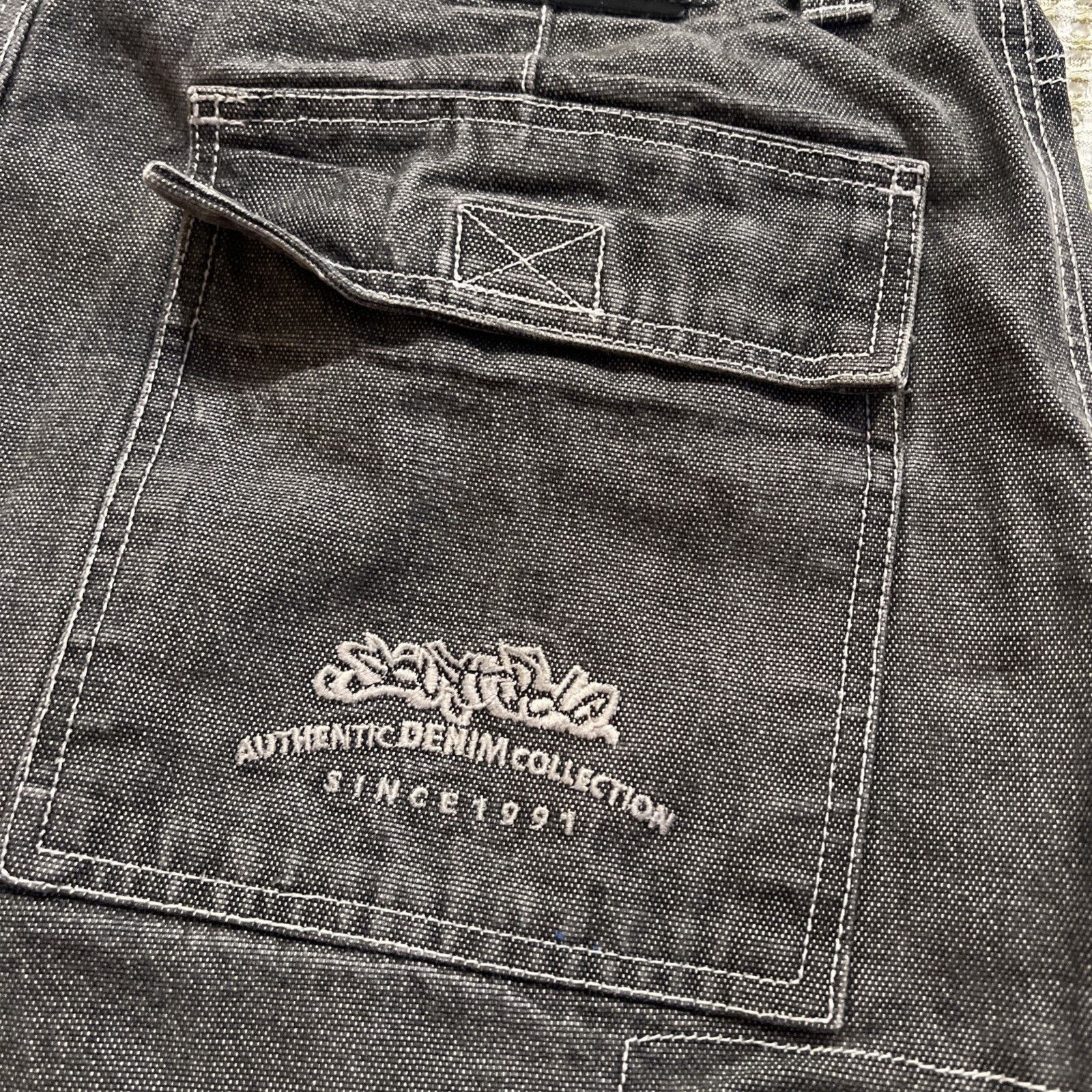 Southpole Southpole Y2K Baggy Shorts Jorts Size 38 Gray Denim JNCO Size US 38 / EU 54 - 3 Thumbnail