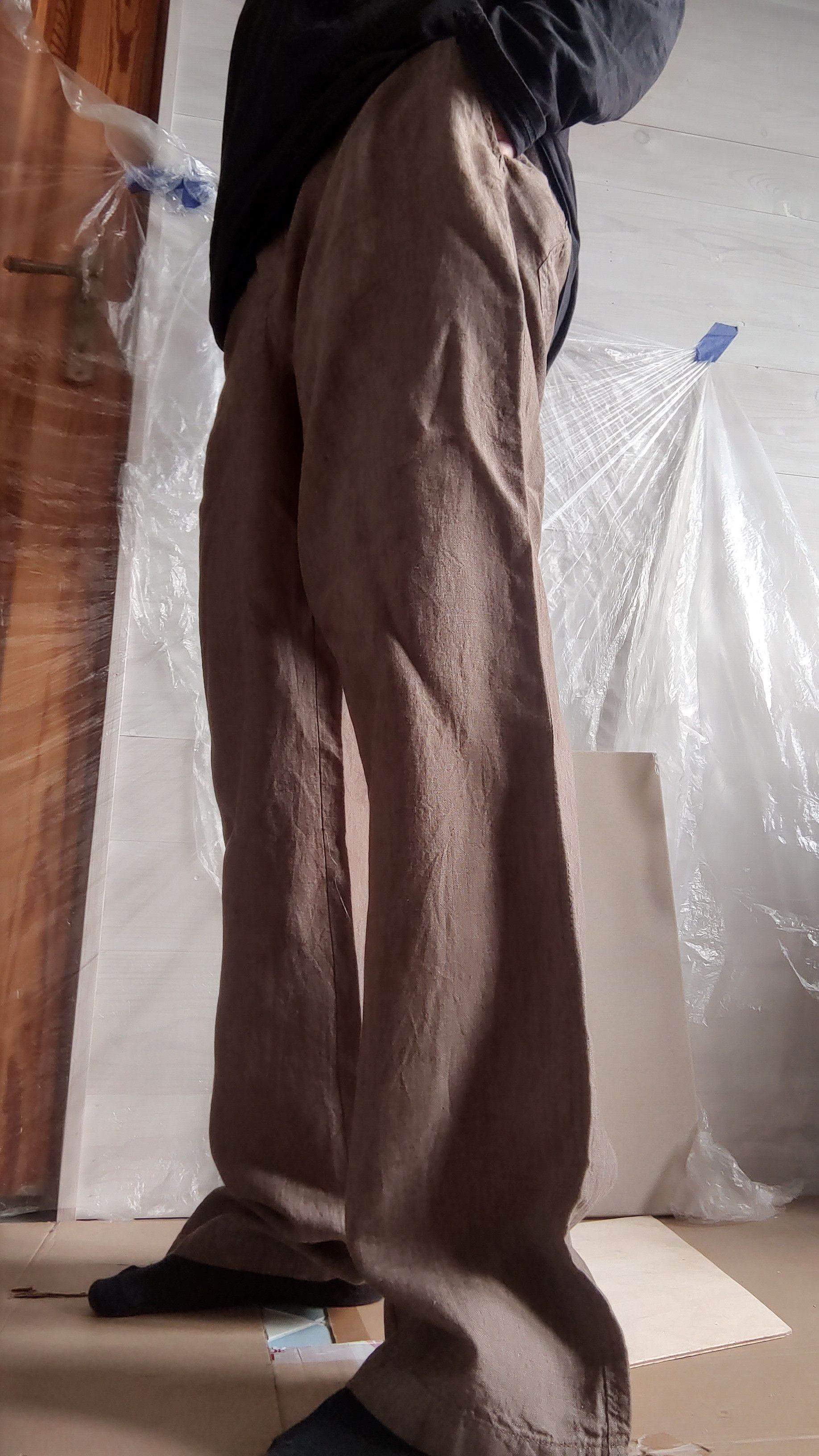 Vintage 100% Linen Pants Flared Baggy Minimalist y2k Vintage Size US 33 - 6 Thumbnail