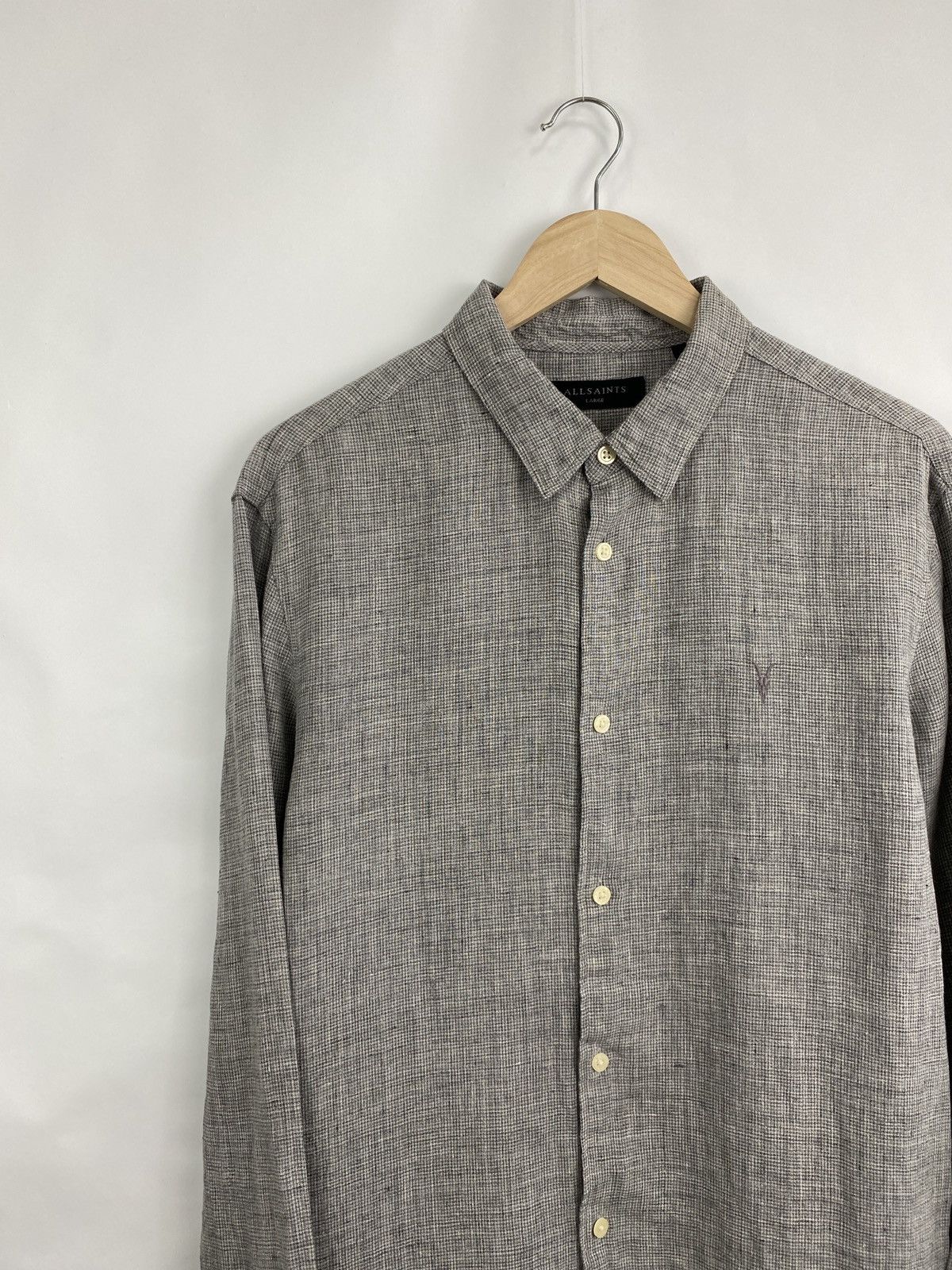 Allsaints Allsaints Linen 100% Shirt Retro Rare Hype Y2K Size US L / EU 52-54 / 3 - 2 Thumbnail