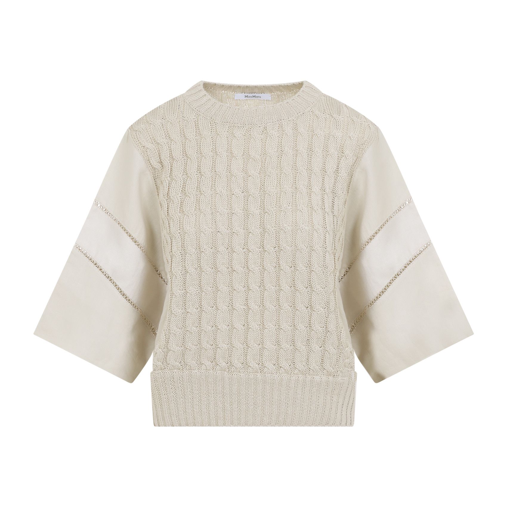 Max Mara Max Mara Scatola Cable Linen Sweater Size M / US 6-8 / IT 42-44 - 1 Thumbnail