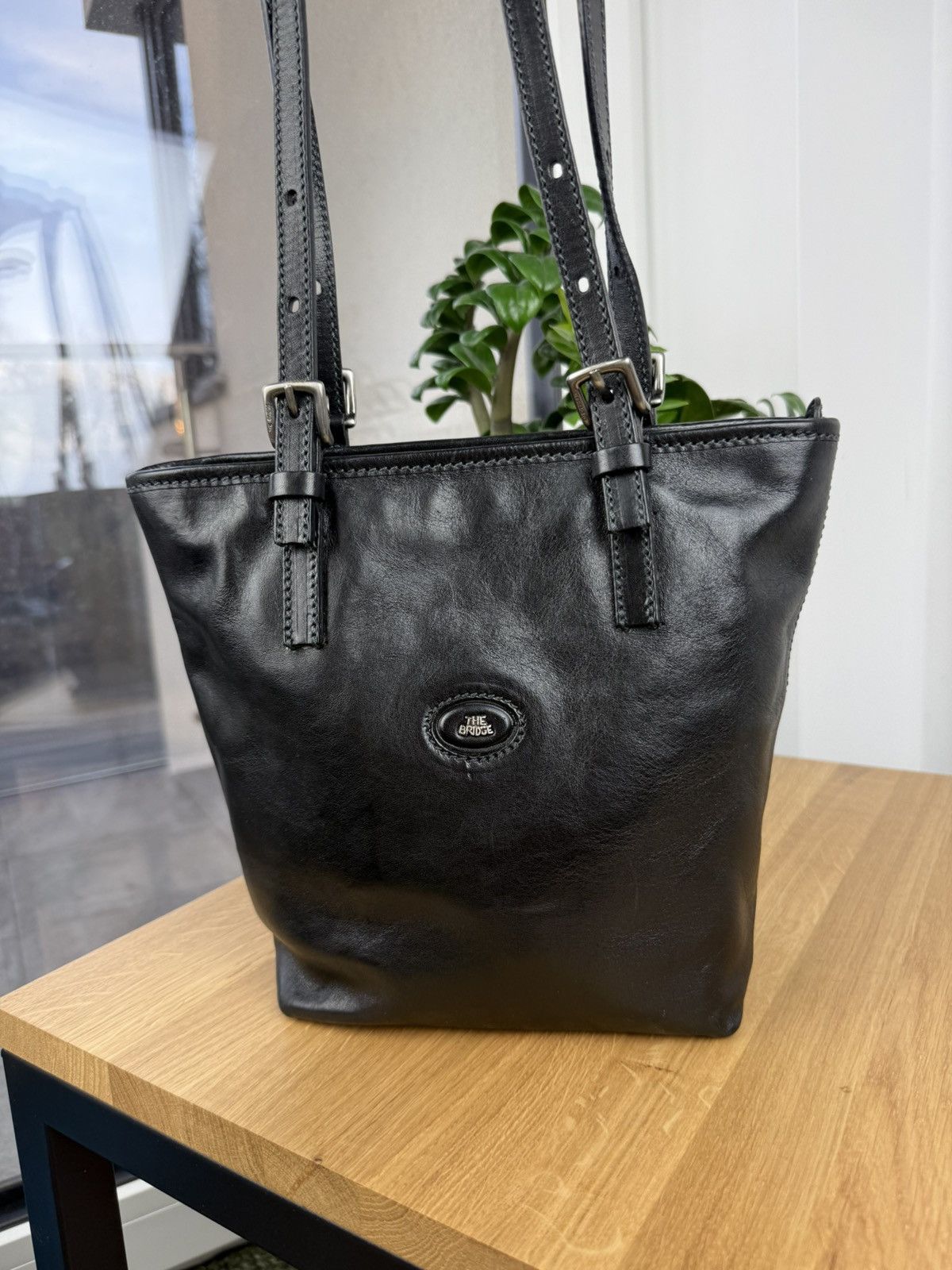 Vintage The Bridge Brown Leather Shoulder ​Bag Made In Italy Size ONE SIZE - 2 Thumbnail