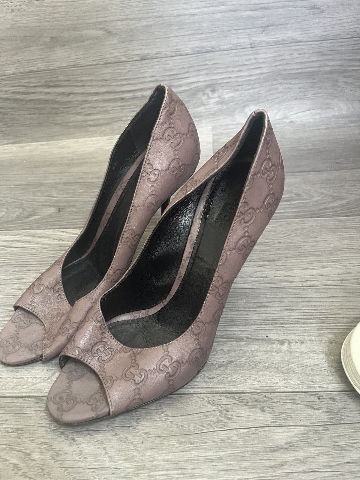 Gucci Gucci gg monogram open toe heel sz 38 Size US 8 / IT 38 - 1 Thumbnail