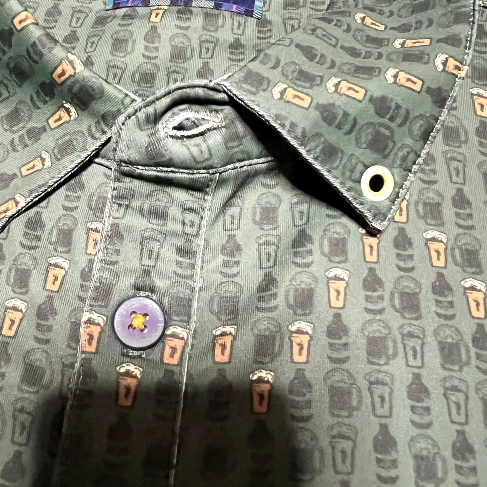 Vintage William Murray Polo Shirt Mens Large Green Performance Golf Beer All Over Print Shirt Mens L Green Modern Polo Golf Tee Size US L / EU 52-54 / 3 - 3 Thumbnail