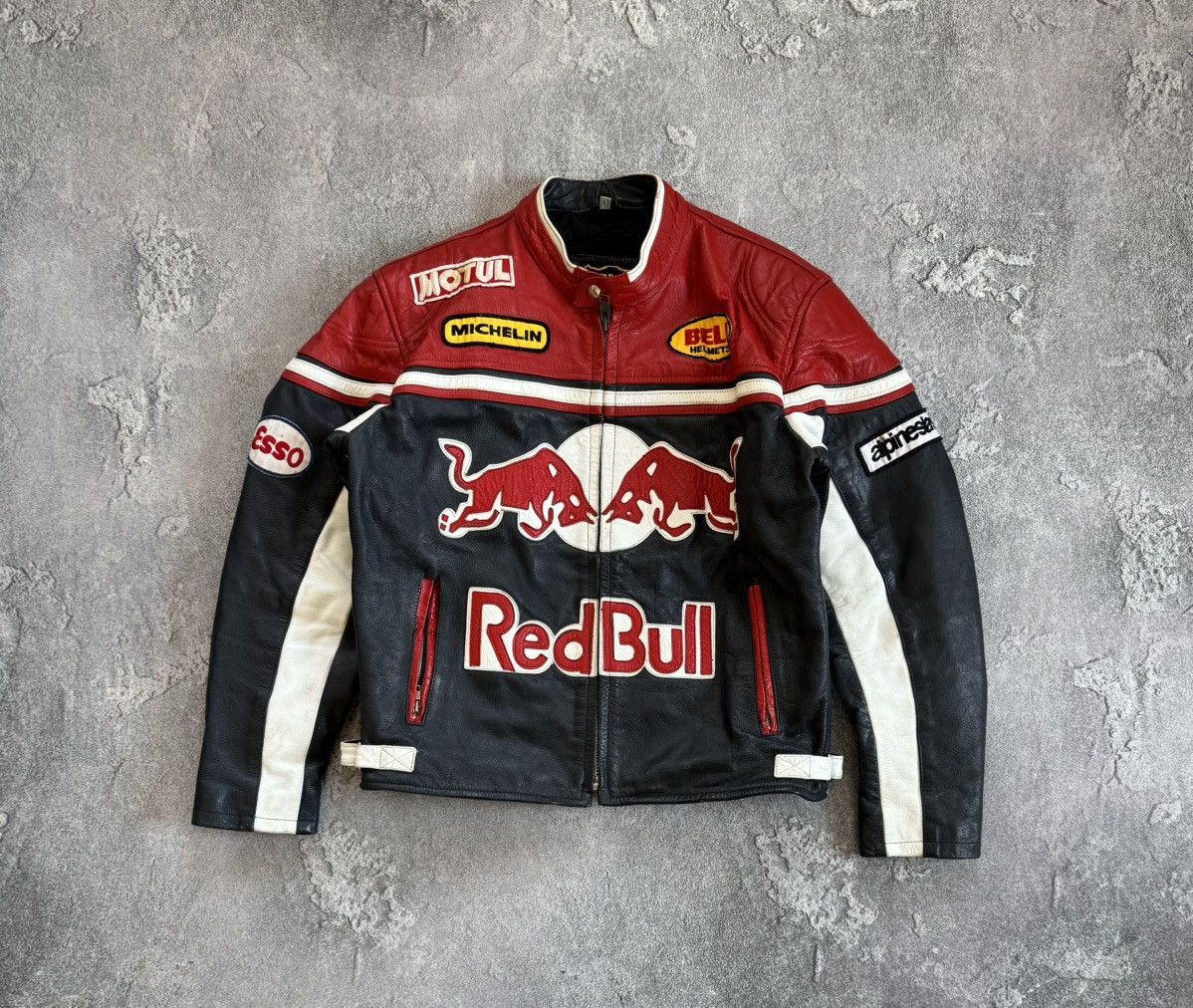 Red Bull Red Bull XL genuine leather racing motorcycle jacket biker Size US XL / EU 56 / 4 - 1 Thumbnail