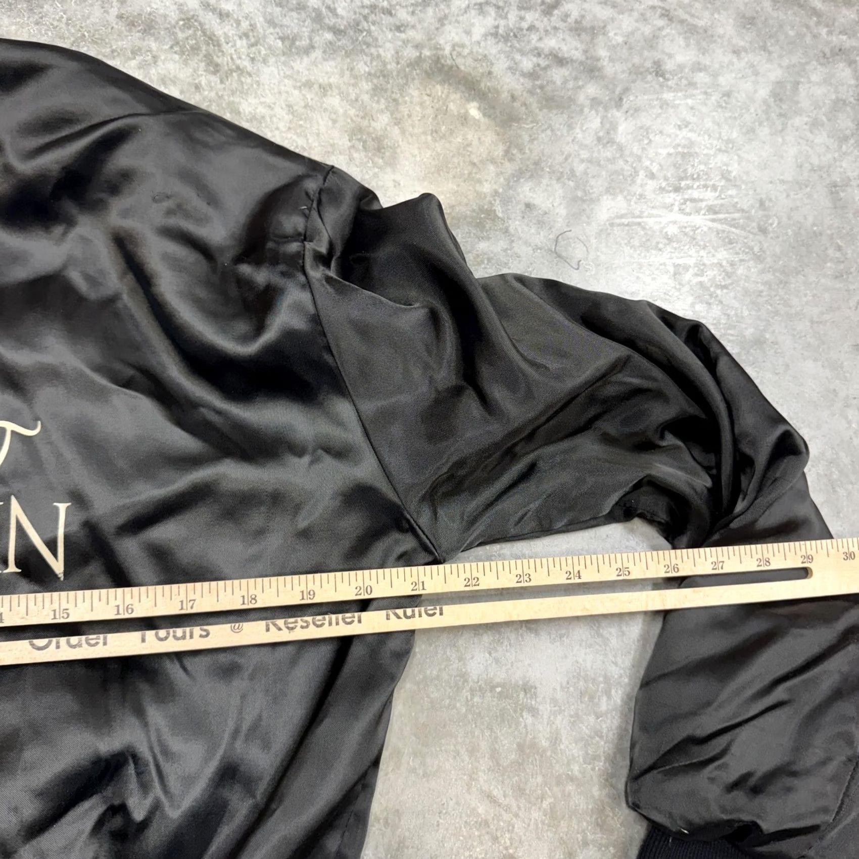 Holloway VINTAGE Holloway Jacket Mens XS Black Satin Bomber Kukar Bornstein 80s Size US XS / EU 42 / 0 - 4 Thumbnail