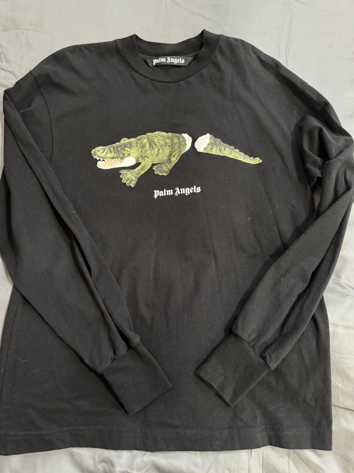 image of Palm Angels Crocodile in Black, Men's (Size Small)