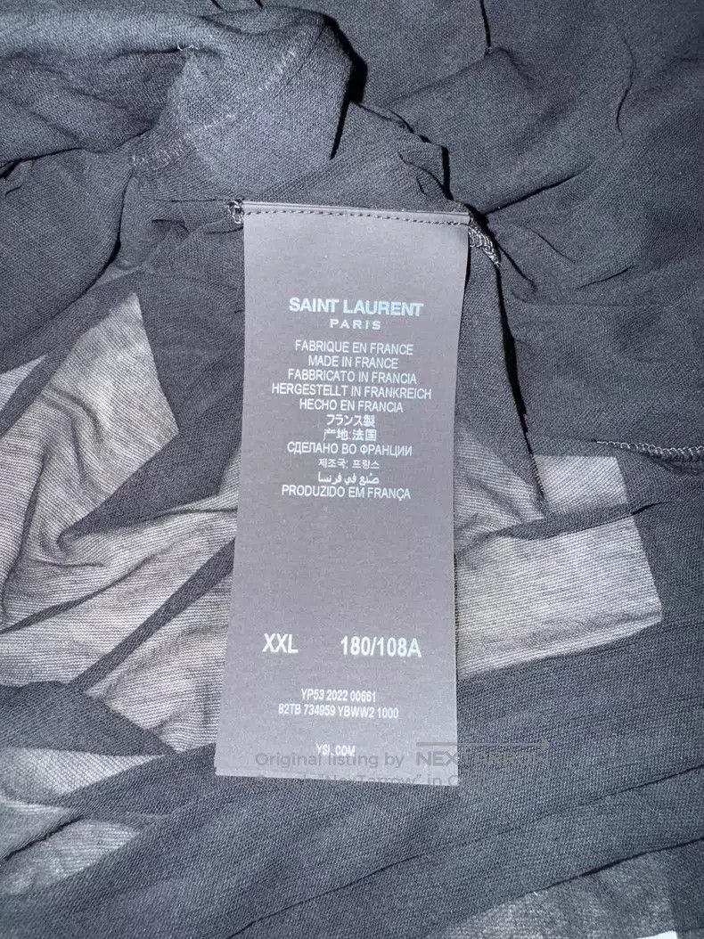 Saint Laurent Paris Saint Laurent Paris Crinkled Deep V Chiffon Underlayer Shi Size US XXL / EU 58 / 5 - 5 Thumbnail
