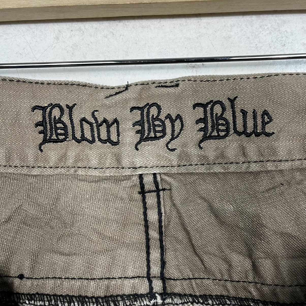 Japanese Brand Vintage Blobo By Blue Double Waist Flare Pants Size 33" - 17 Thumbnail