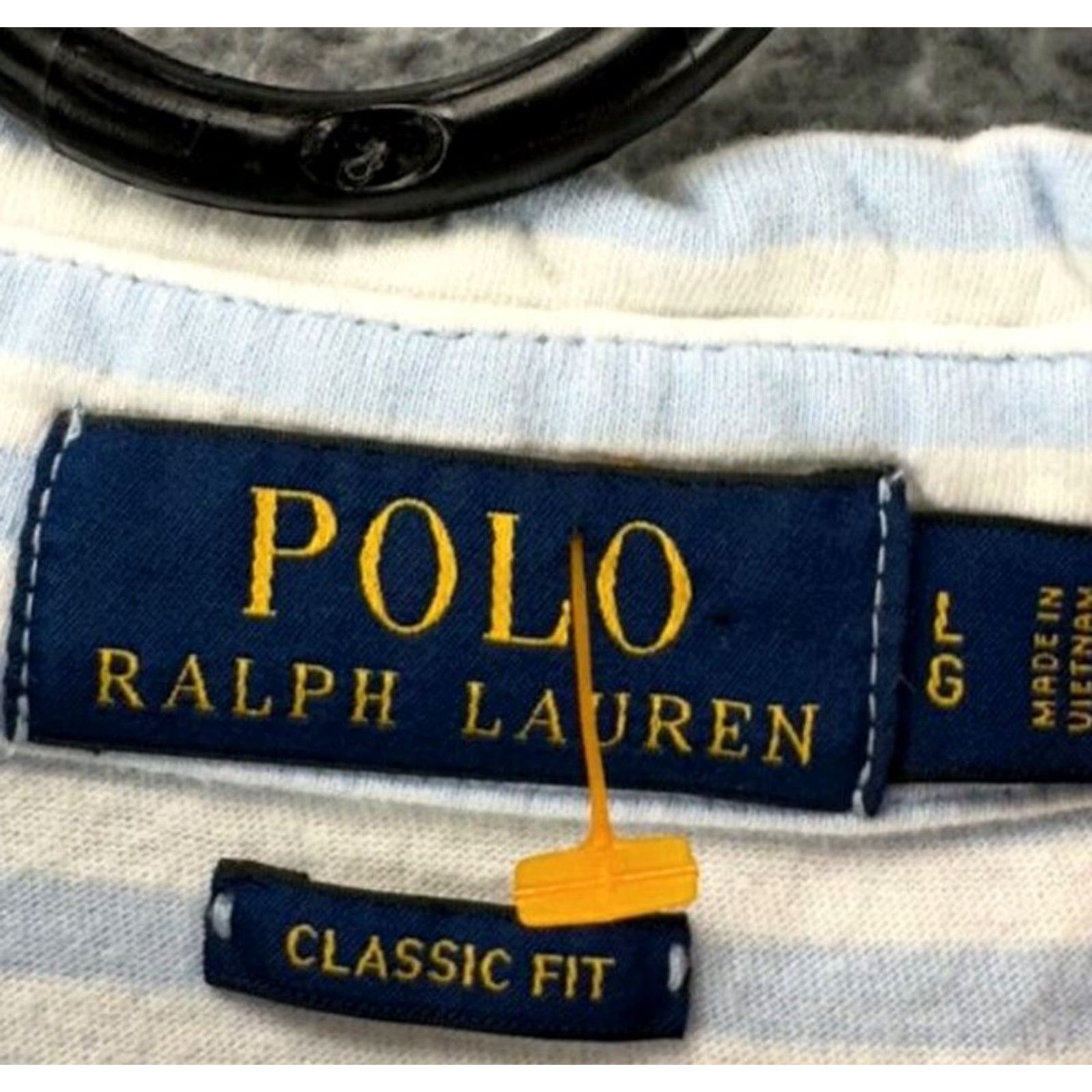 Polo Ralph Lauren Polo Ralph Lauren Shirt Mens Large Blue Candy Stripe Polo Classic Fit Pony Rugby Size US L / EU 52-54 / 3 - 4 Thumbnail