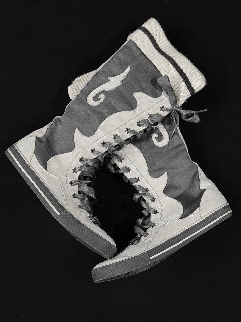 Diesel Rare Diesel Pop star Archive The Voice Leather High Boots Size US 7.5 / IT 37.5 - 4 Thumbnail